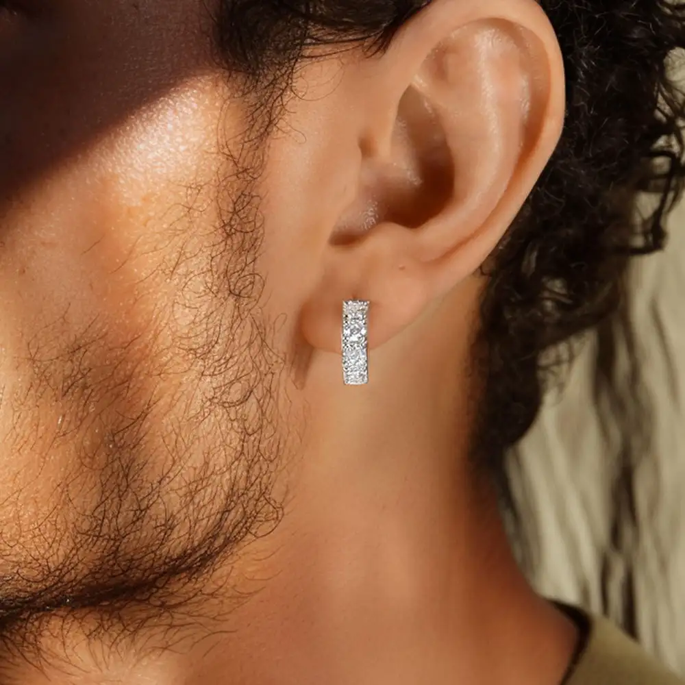 Moissanite S925 Classic Hoop Earring - Image 15
