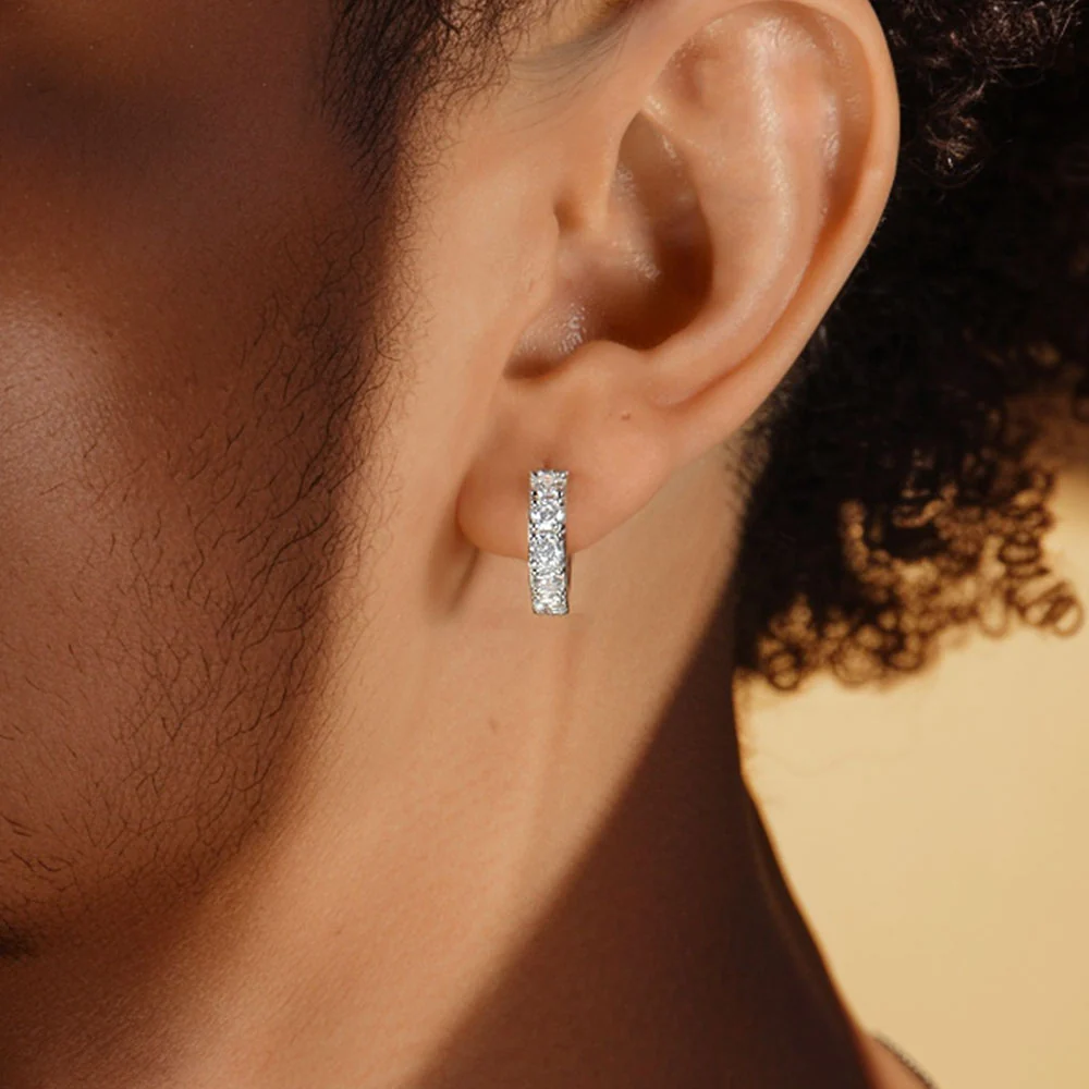 Moissanite S925 Classic Hoop Earring - Image 9