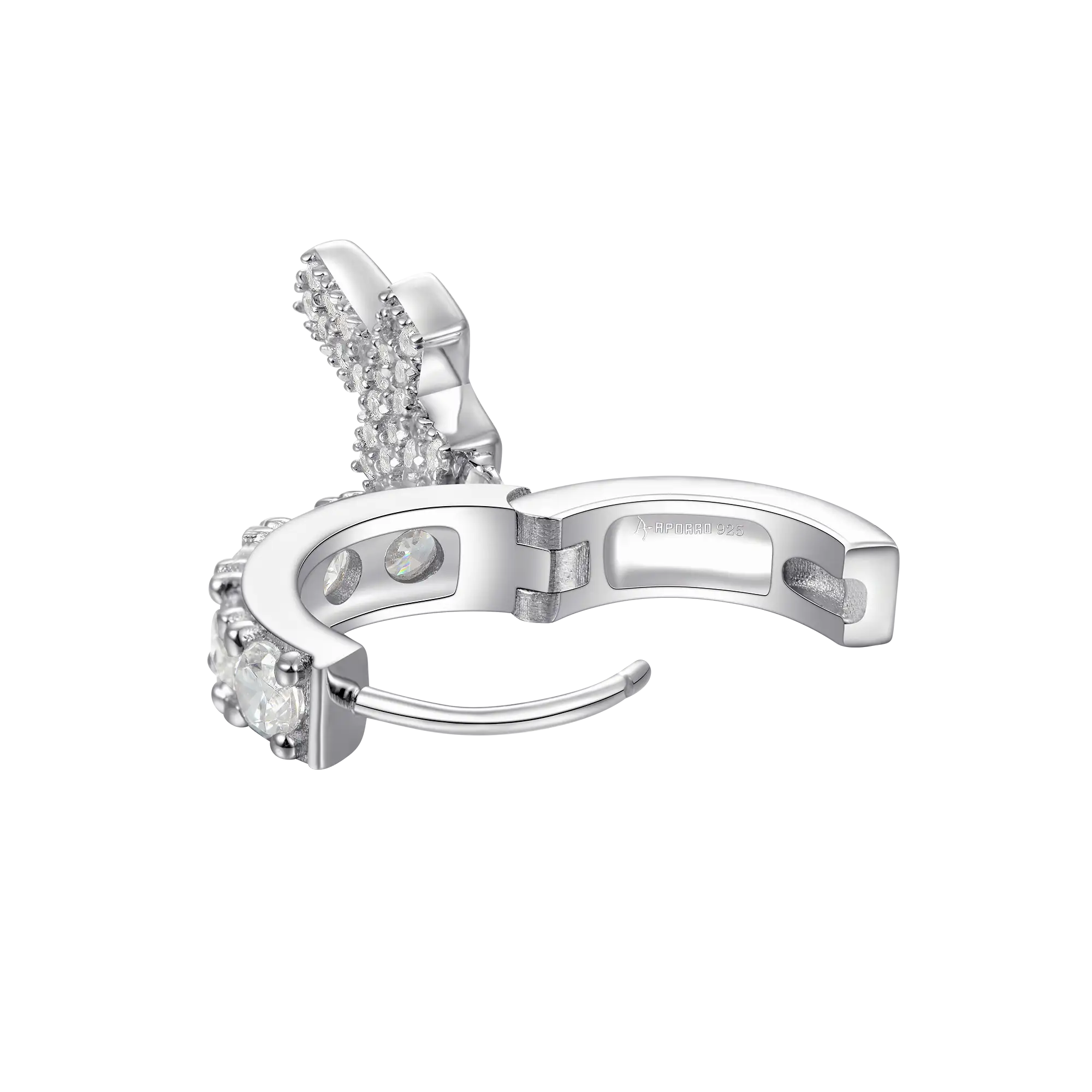 Moissanite S925 Cross Dangly Earring - Image 6