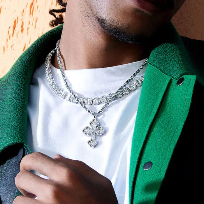 Double-Layered Bottoni Cross Pendant - Image 2