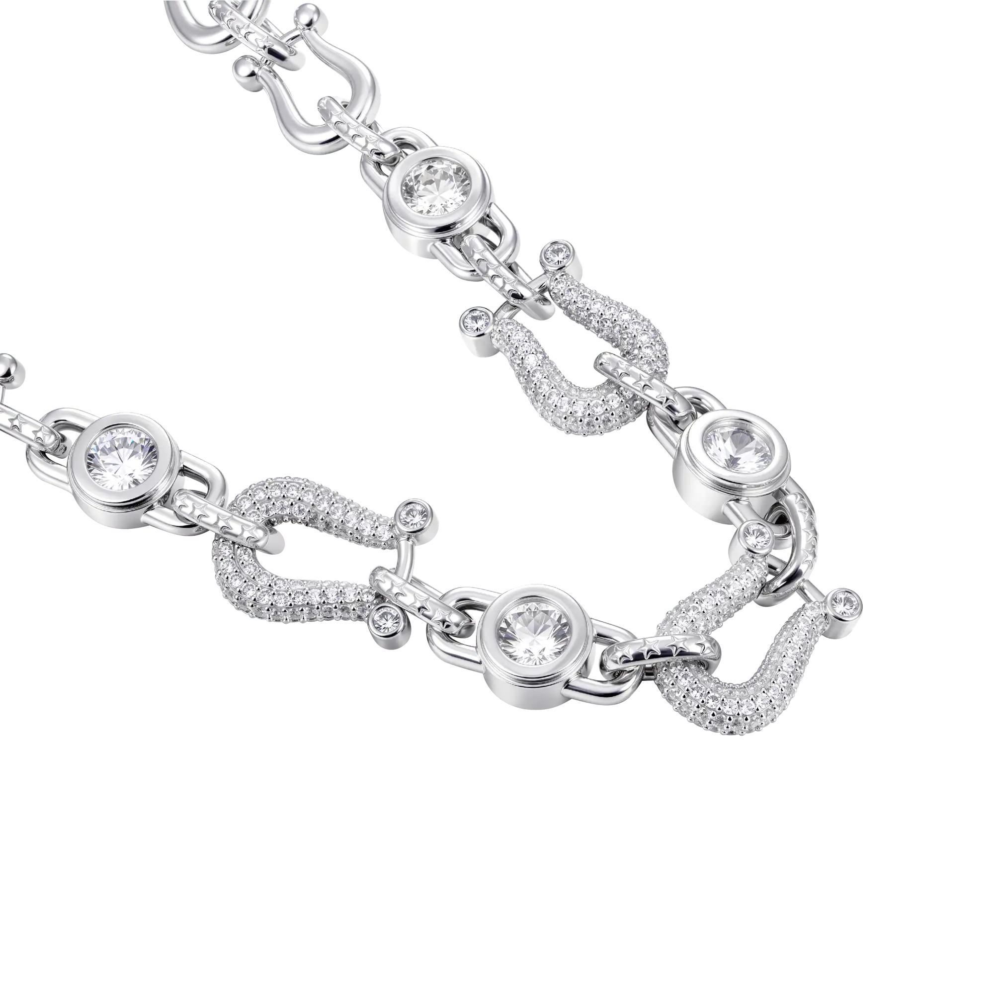 Moissanite Horseshoe Fortune Crypto Necklace - Image 4