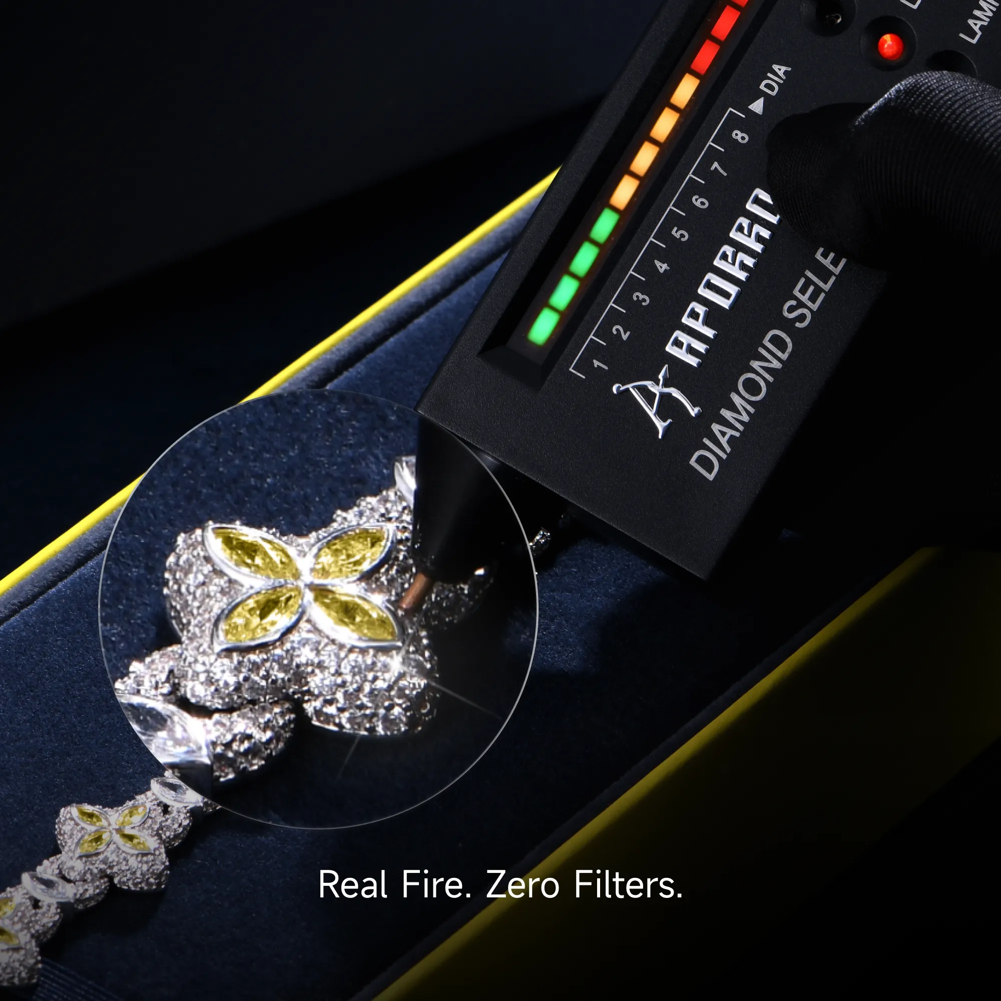 Moissanite Luminous Clover Bracelet - Yellow Diamond - Image 7