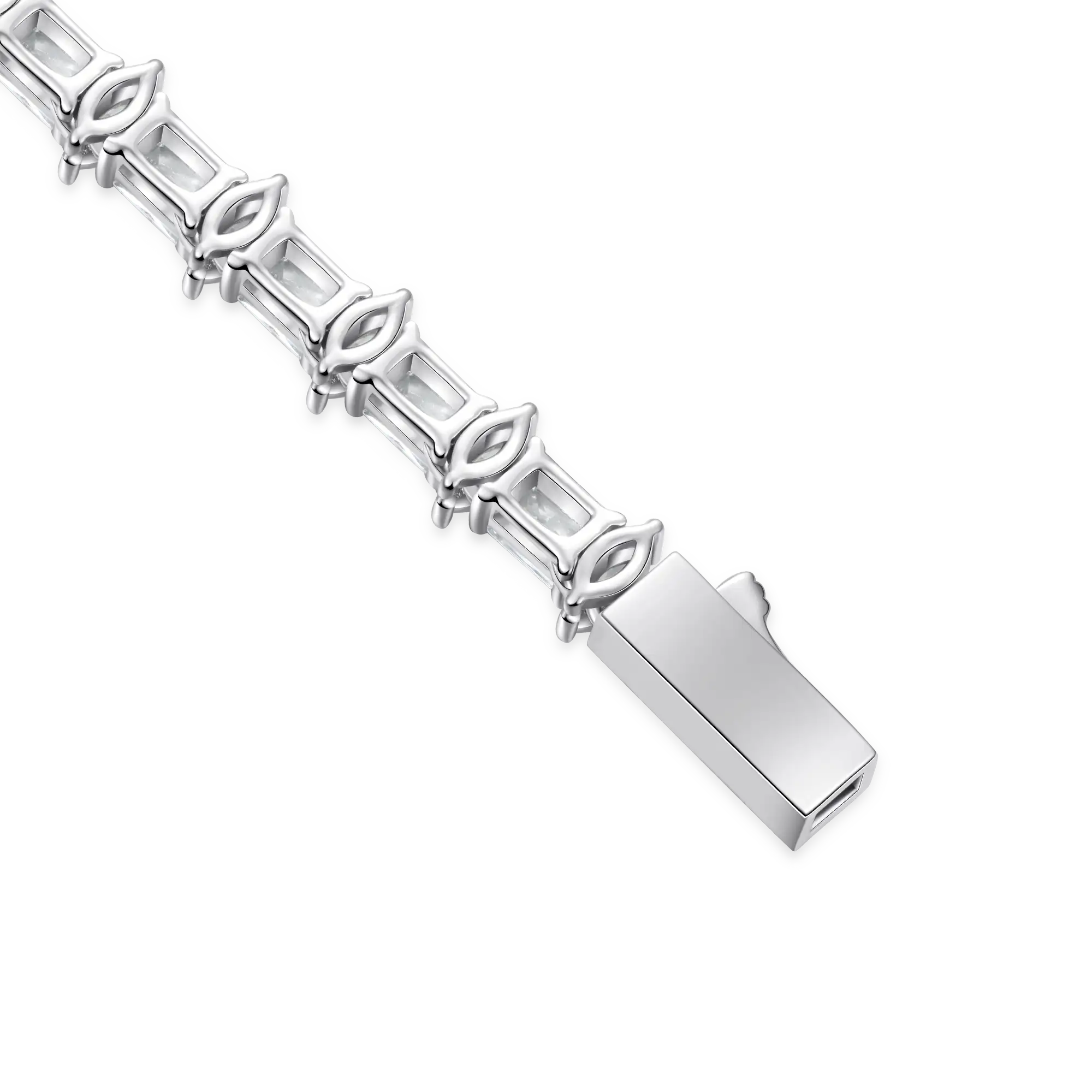 Moissanite Refined Luster Tennis Bracelet - 6mm - Image 6