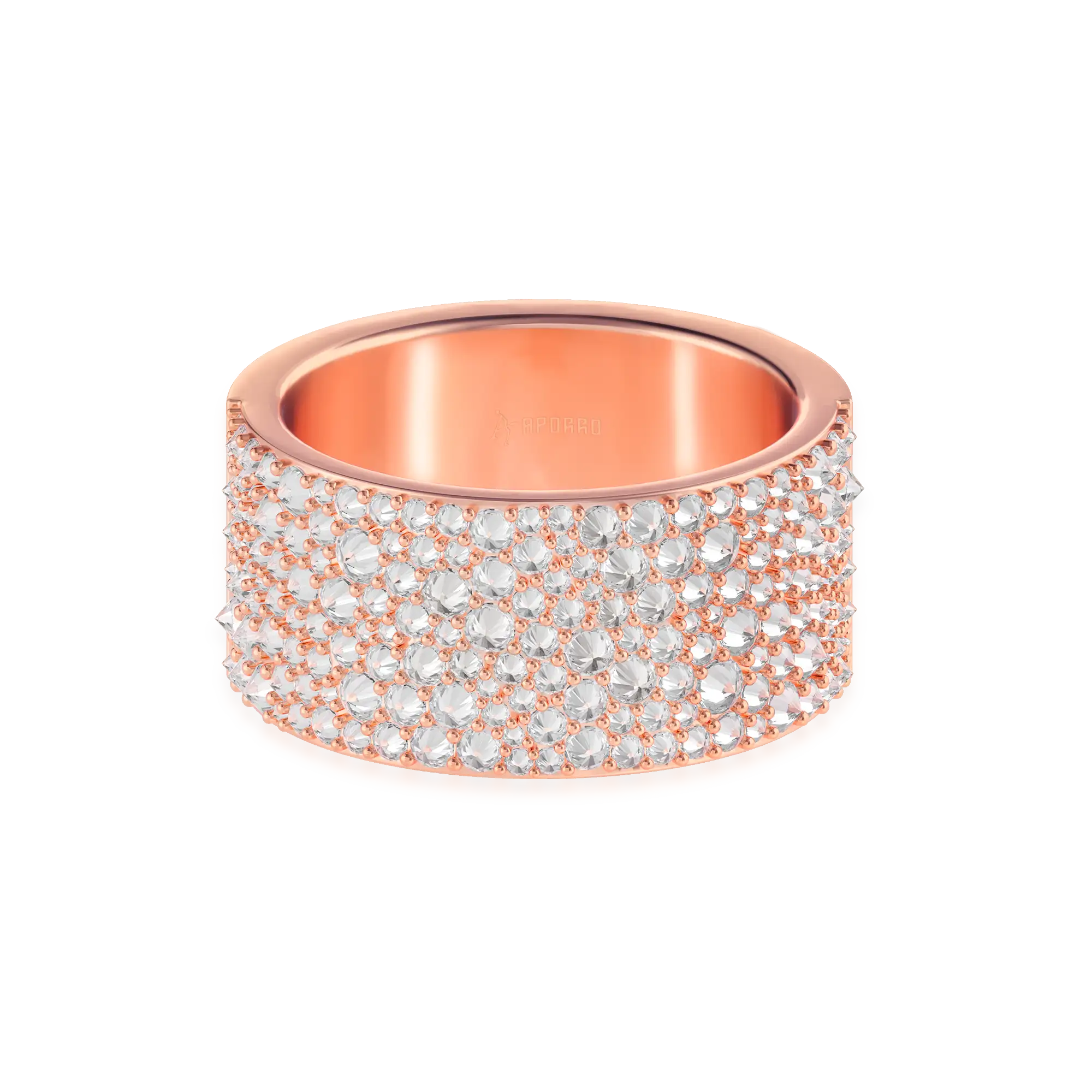 Moissanite Reverse Set Diamond Band Ring - Image 9