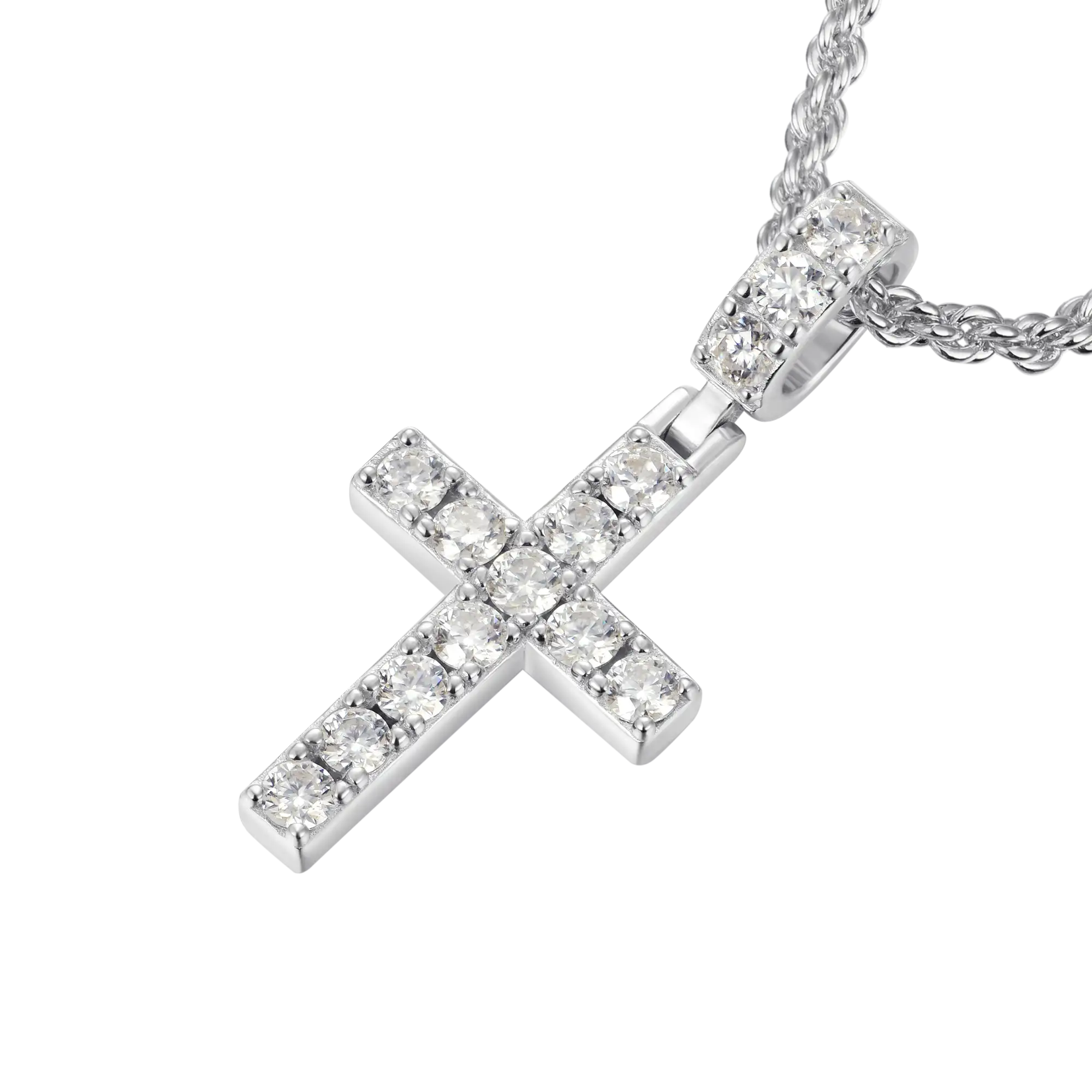 Solid Tennis Cross Pendant - Small - Image 7