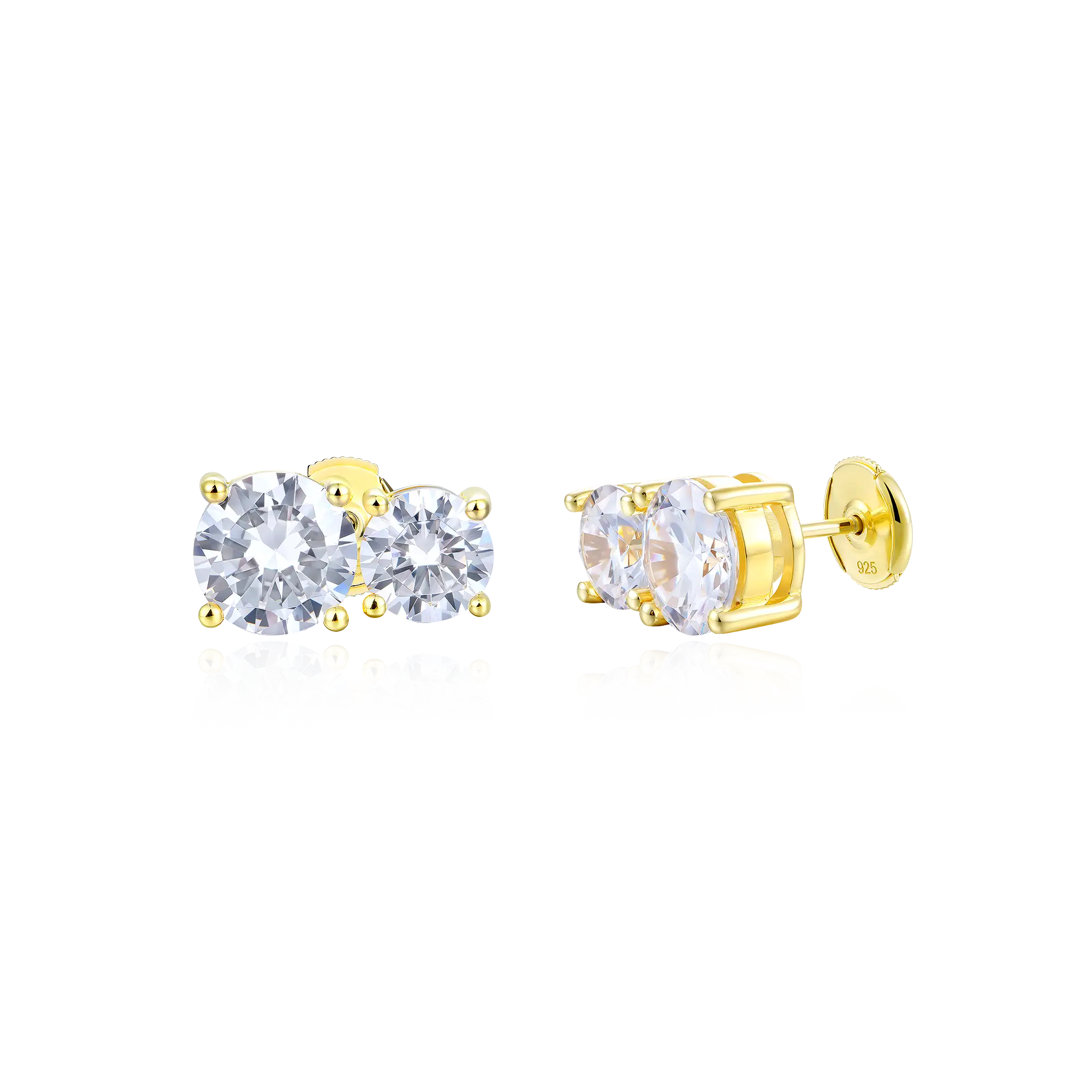 Single Toi et Moi Stud Earrings – Twin Rounds - Image 6