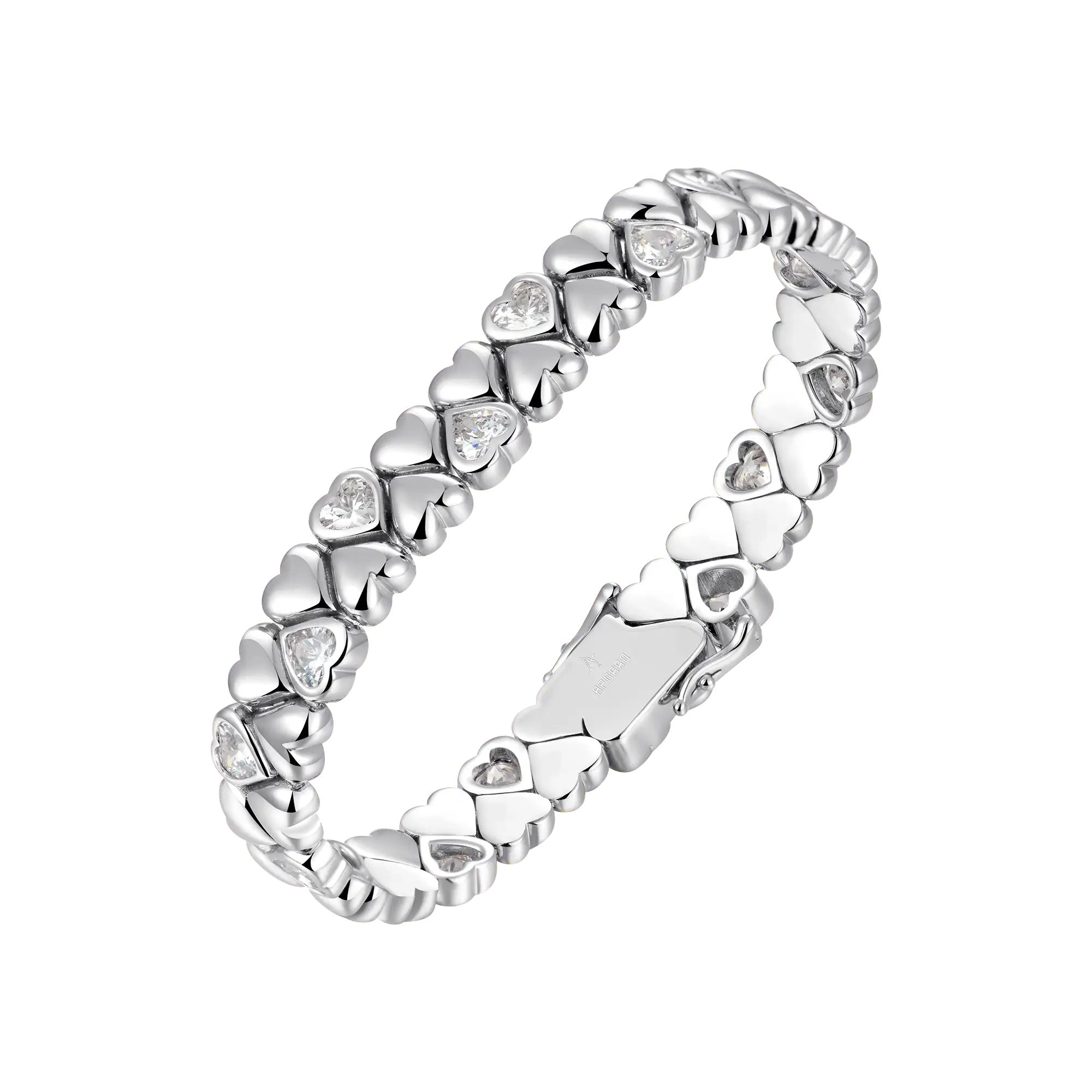 Moissanite Twinkle Heart Bracelet - 9mm - Image 7