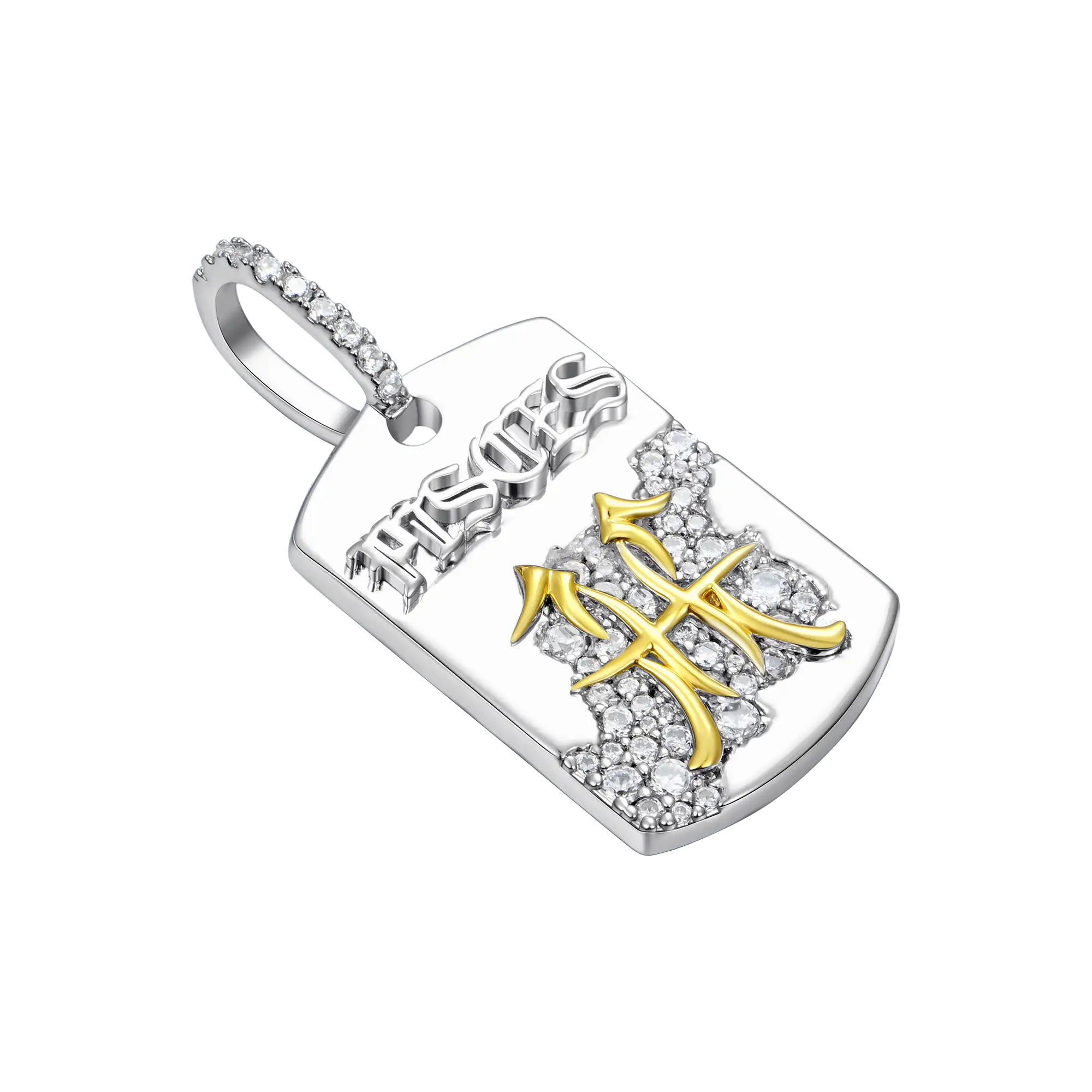 Moissanite Zodiac Dog Tag Pendant - Image 15