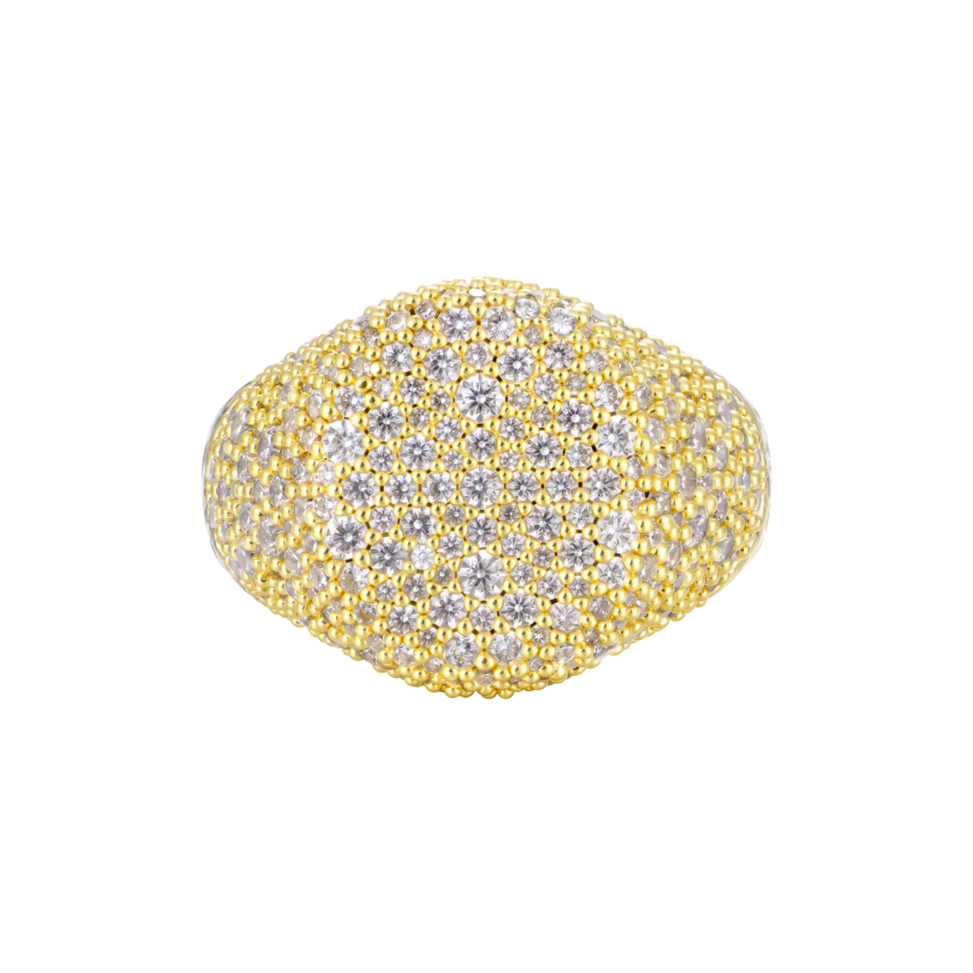 Pavé-set Textured Ring - Image 4