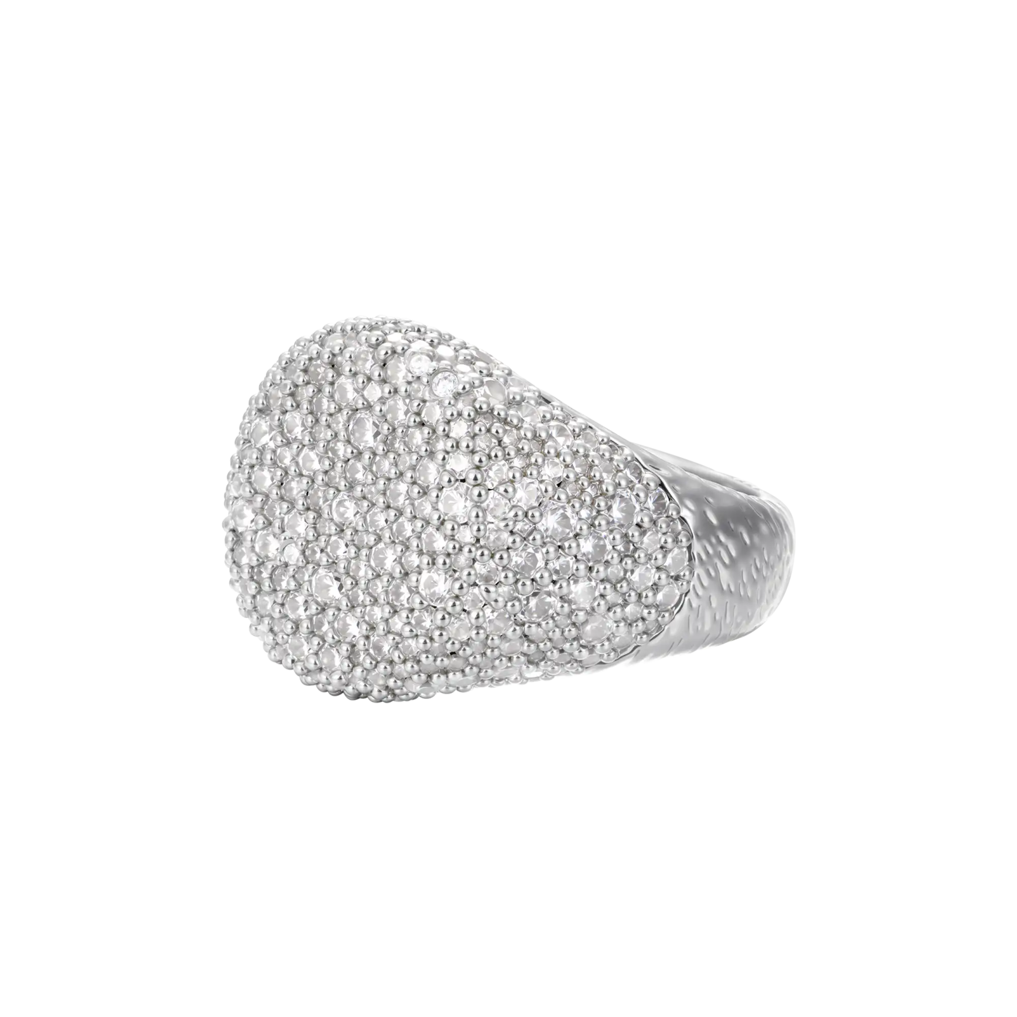 Pavé-set Textured Ring - Image 9