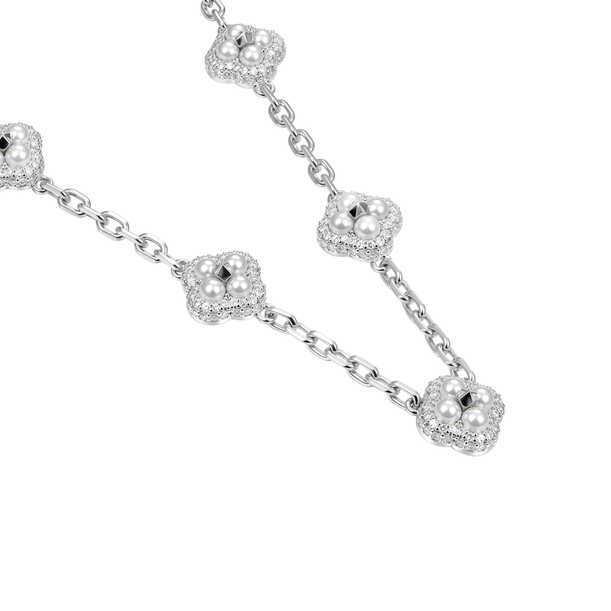 Pearl Clover Station Necklace - Image 3