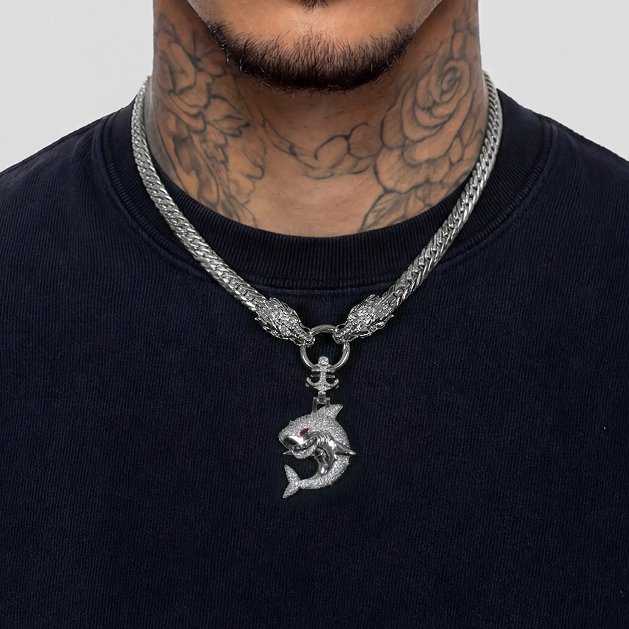Predator Shark Dragon Chain & Pendant Set - Image 4