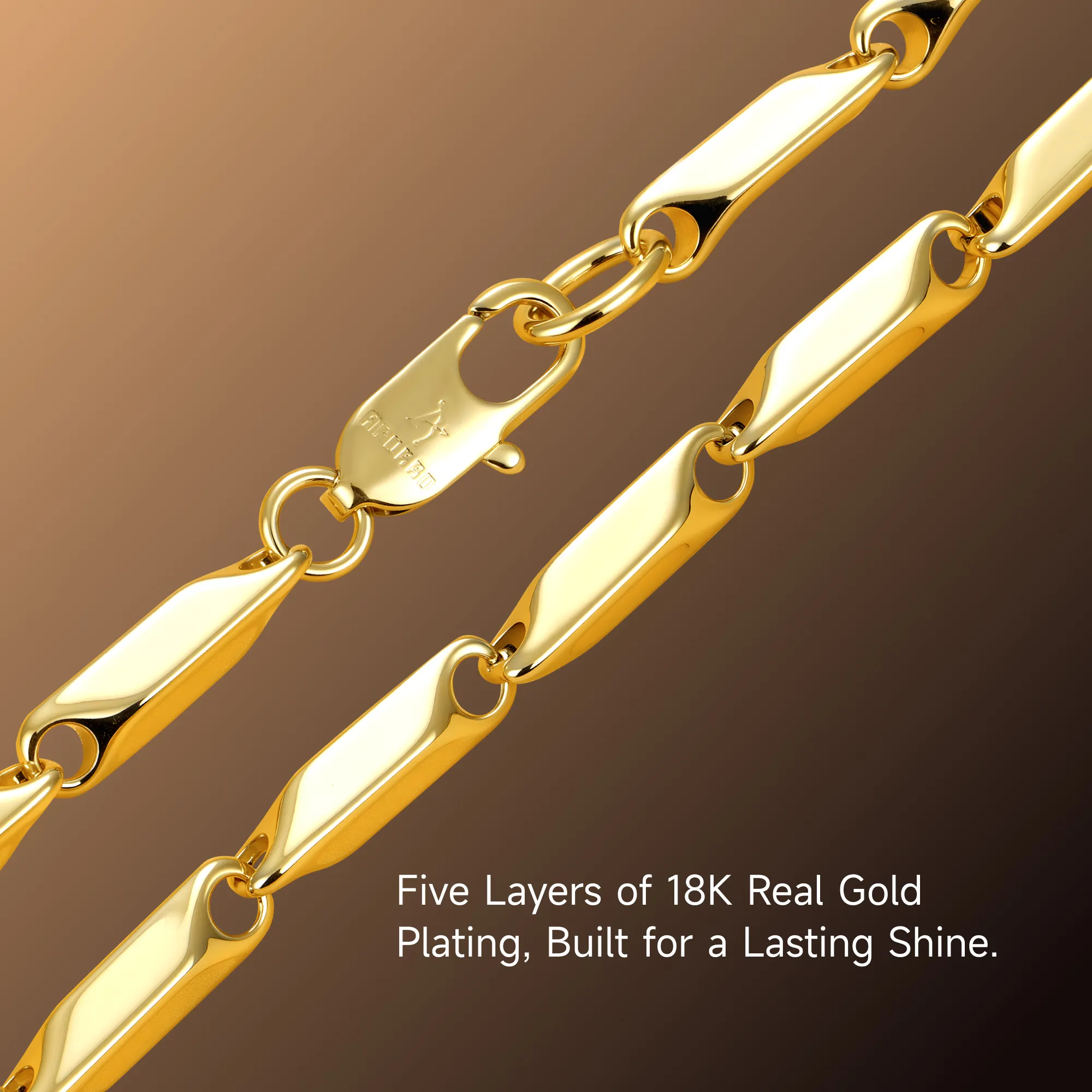 4mm Prism Link Chain - Yellow Gold - Image 4