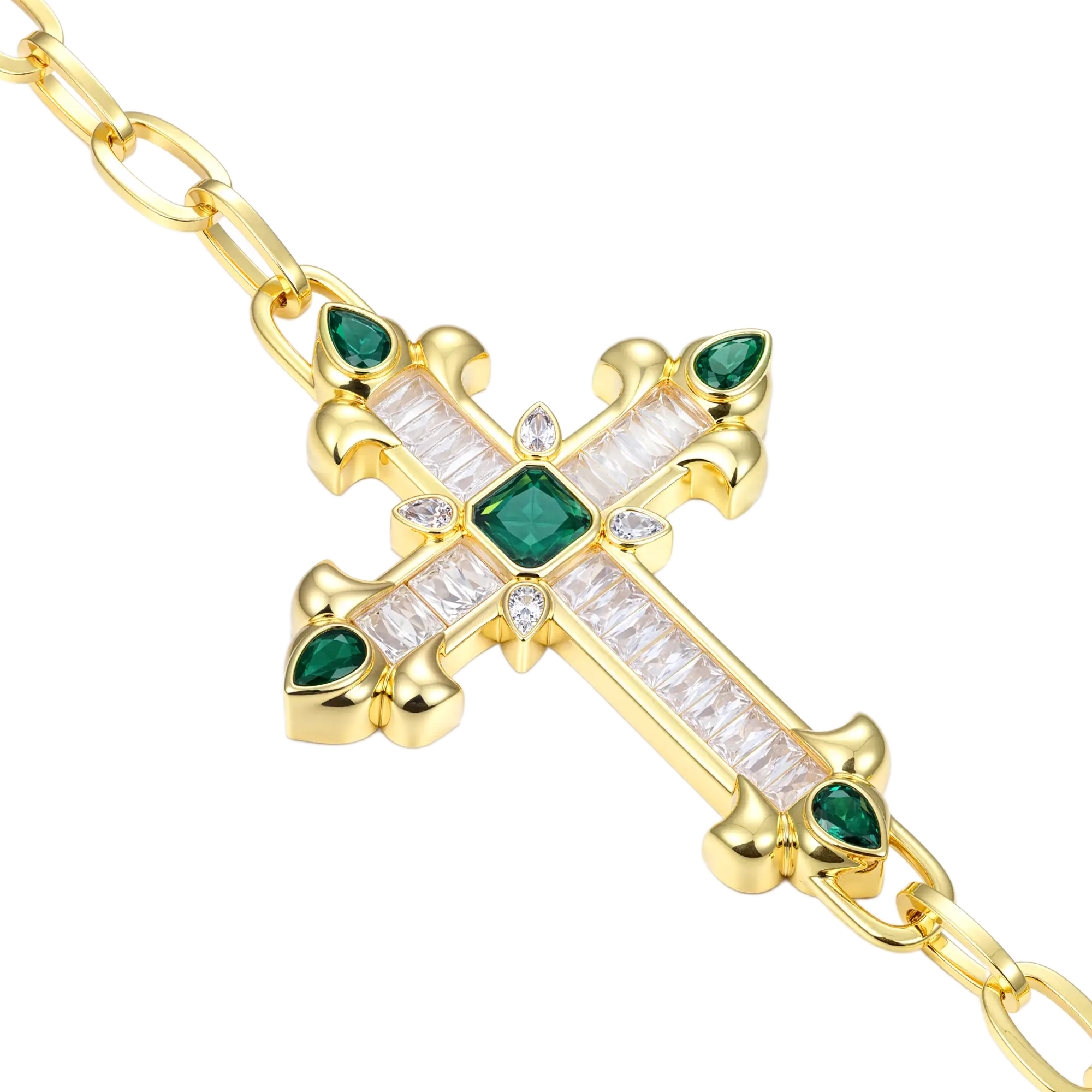Radiant Cross Double-Layer Wallet Chain - Image 3