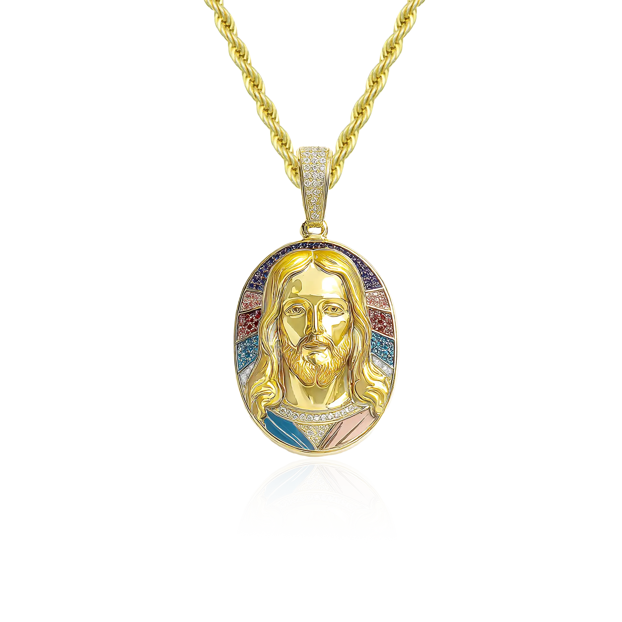 Radiant Icon Jesus Pendant - 38mm