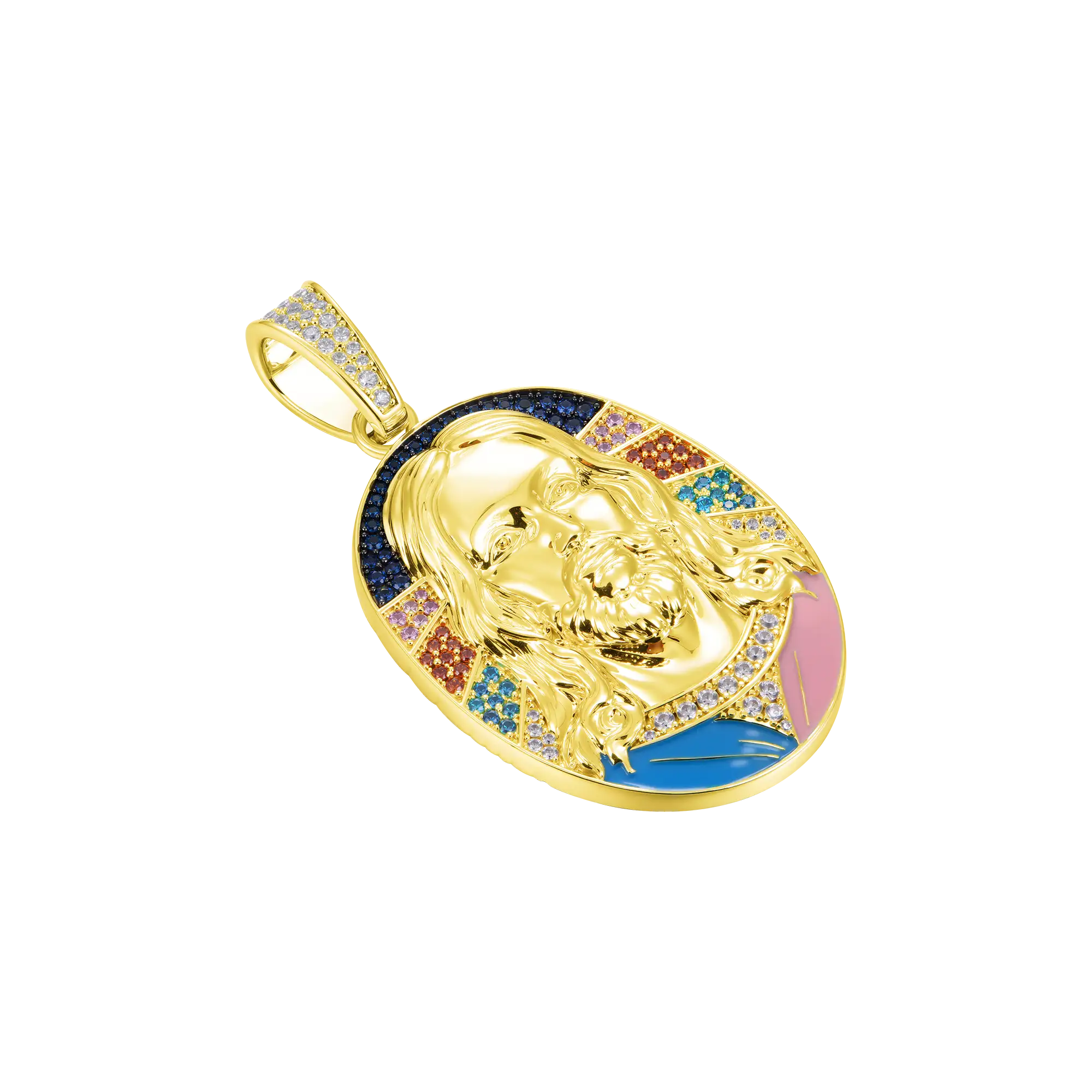 Radiant Icon Jesus Pendant - 38mm - Image 4