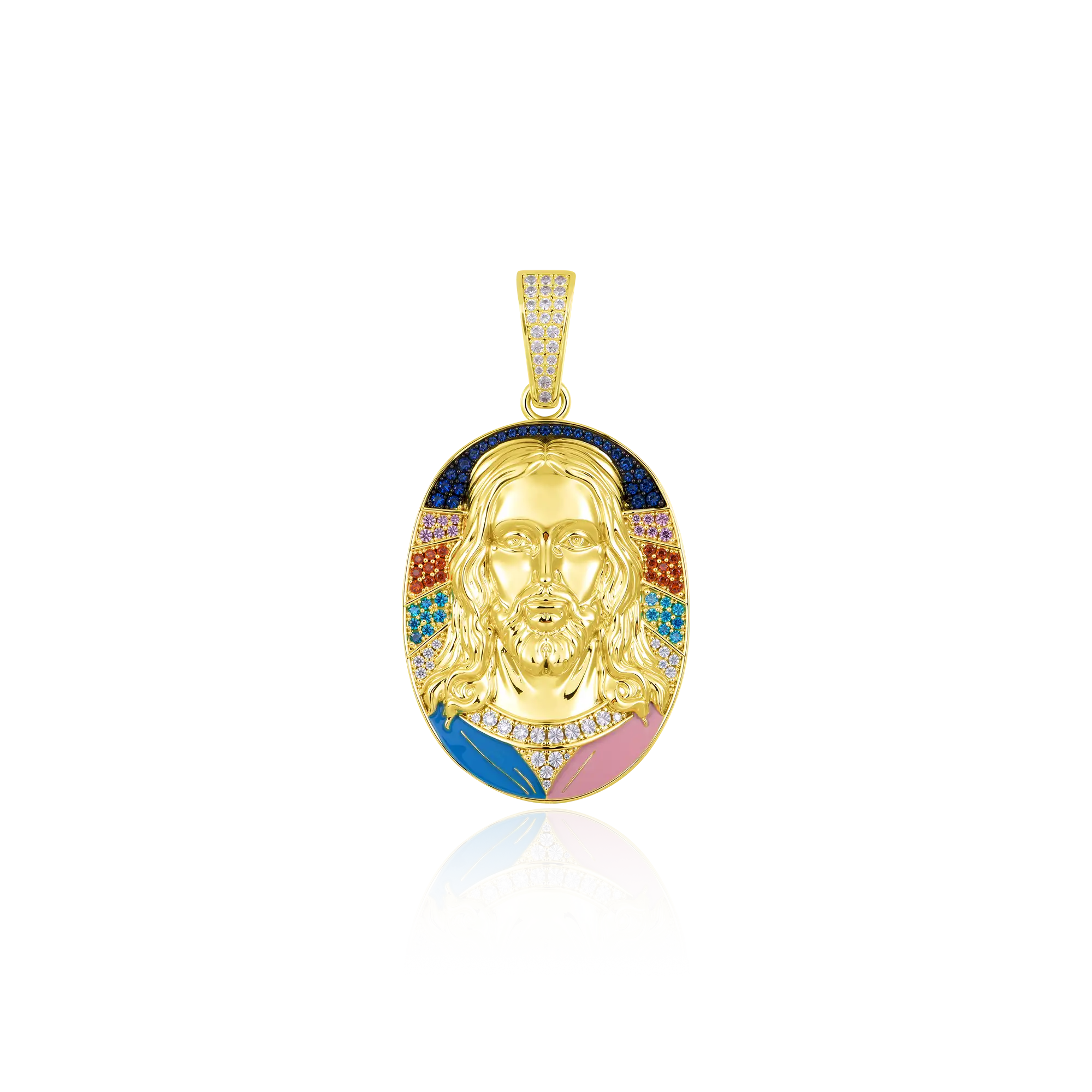 Radiant Icon Jesus Pendant - 38mm - Image 6