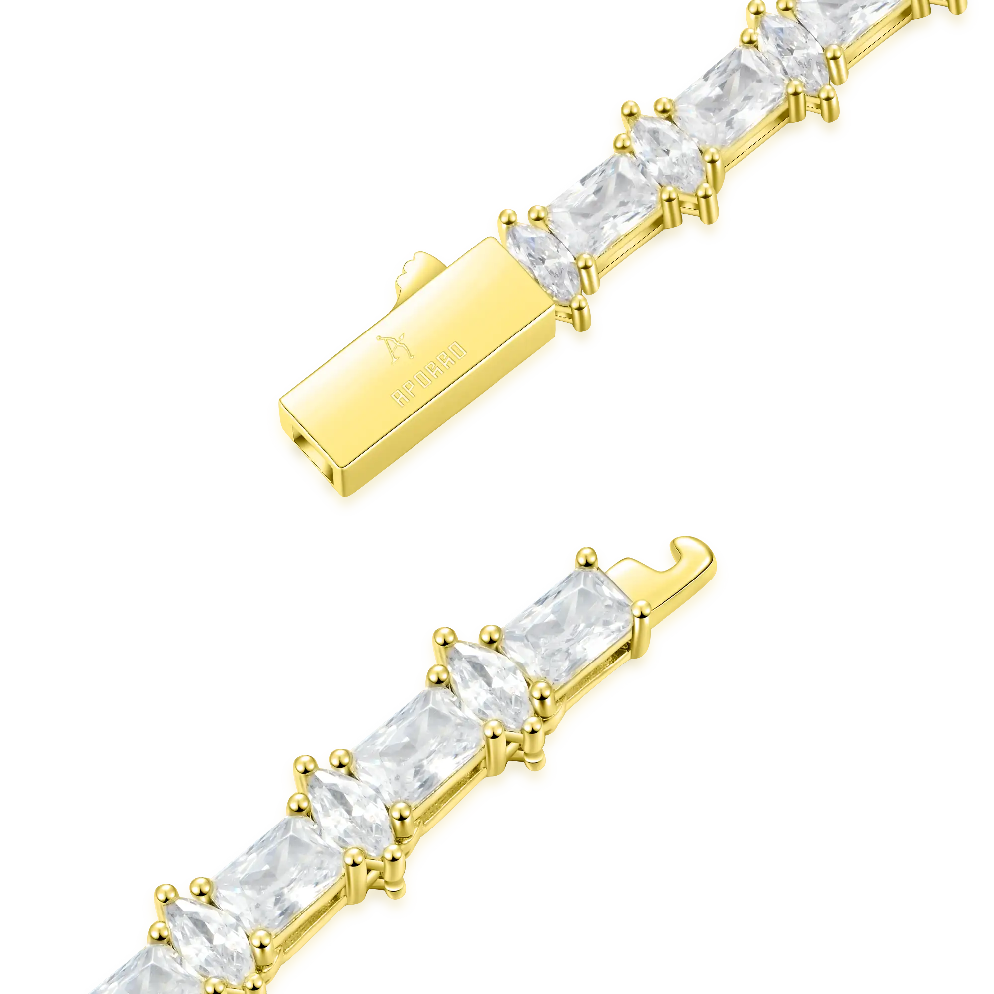 6mm Brass Refined Luster Tennis Bracelet - Image 8