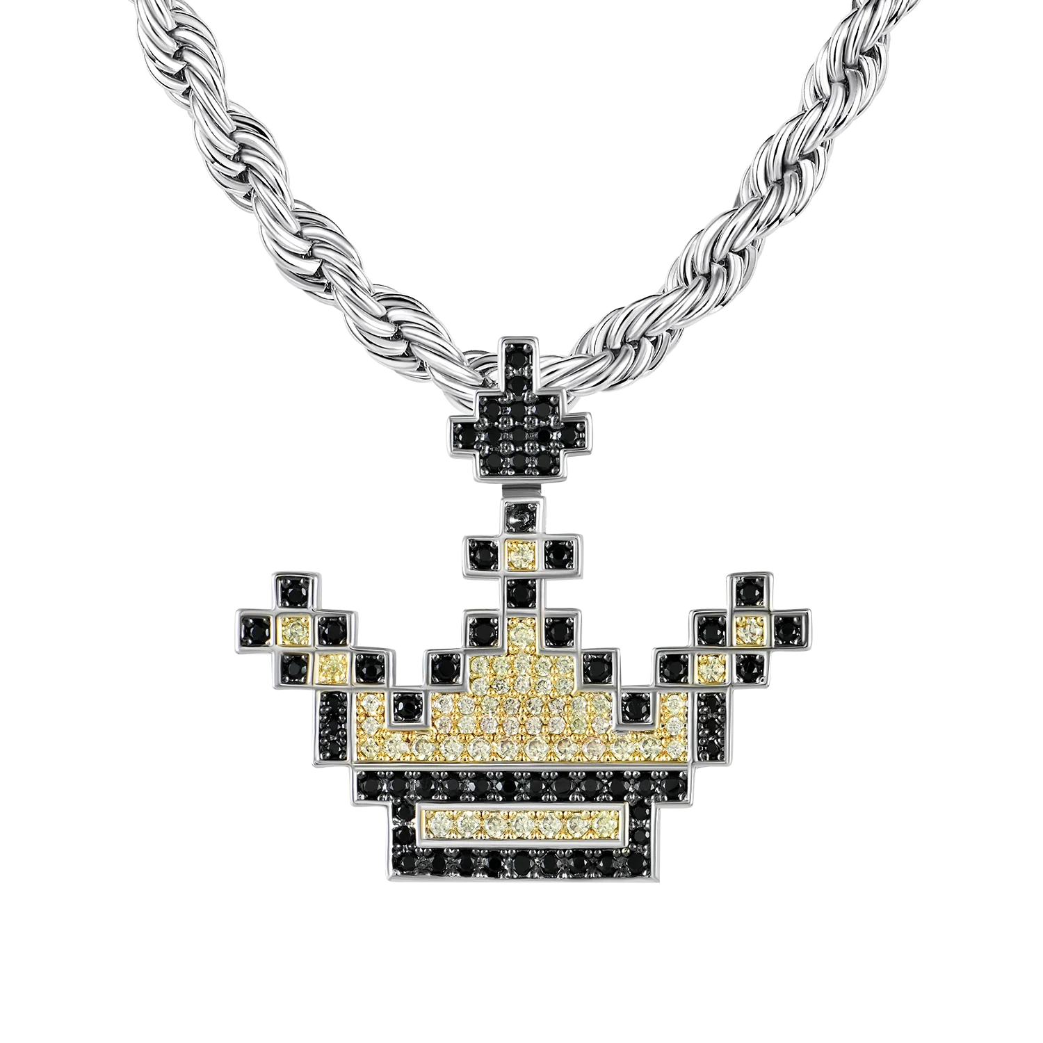Retro Pixel Crown Pendant - Image 5