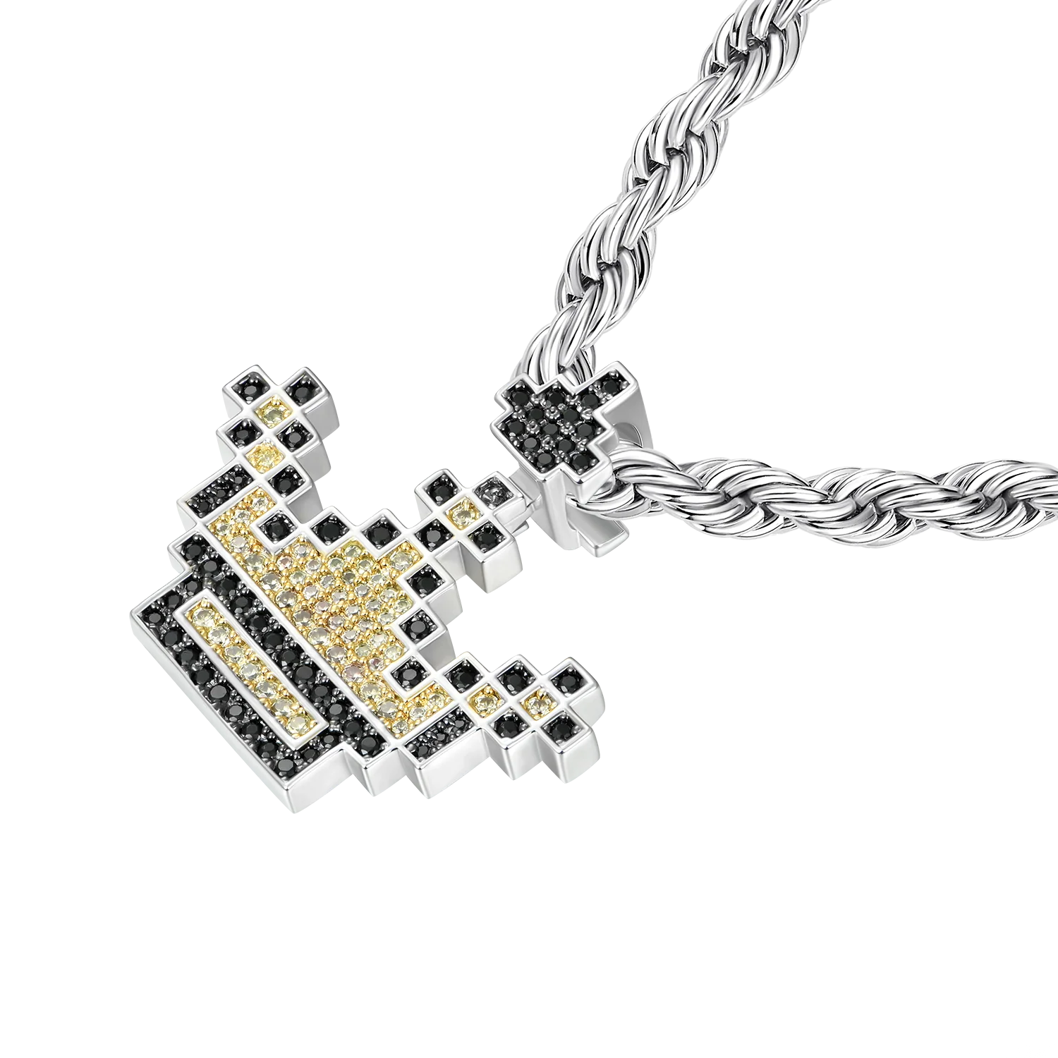 Retro Pixel Crown Pendant - Image 6