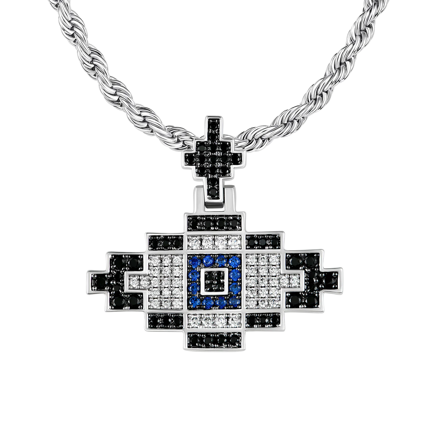 Retro Pixel Evil Eye Pendant - Image 5