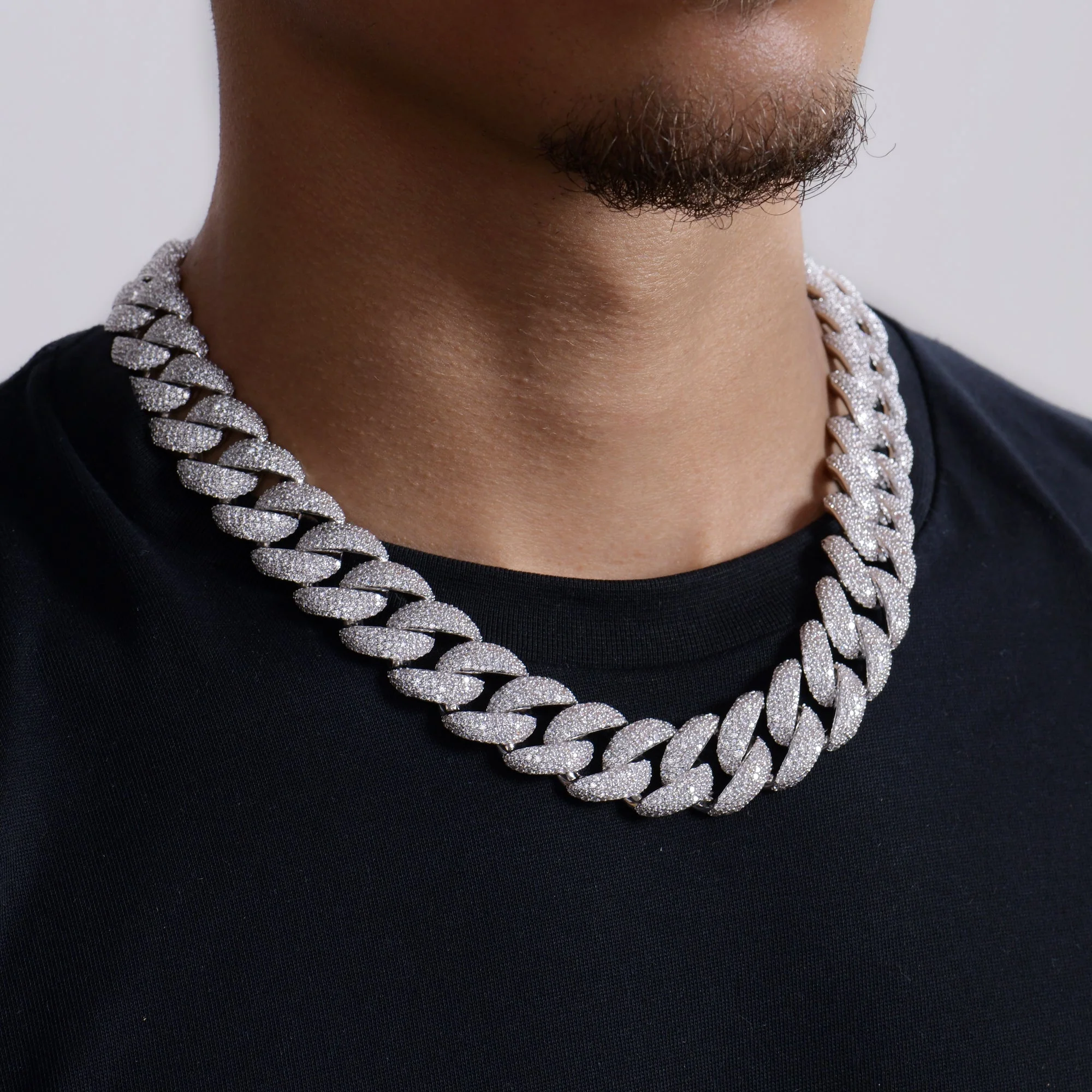 Round Cut Cuban Link Chain - 19mm - Image 2