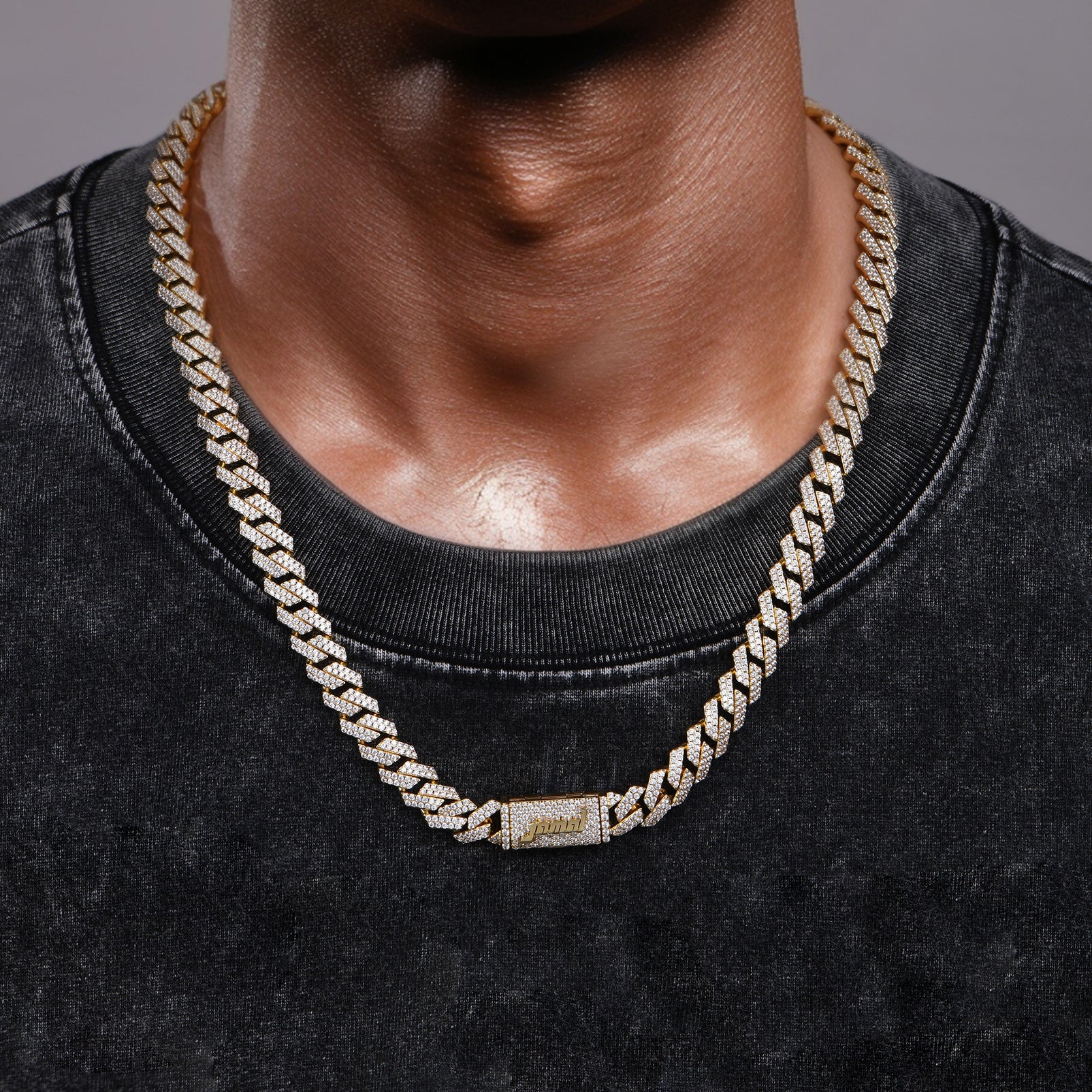 Round Cut Prong Cuban Link Chain - 10mm - Image 10