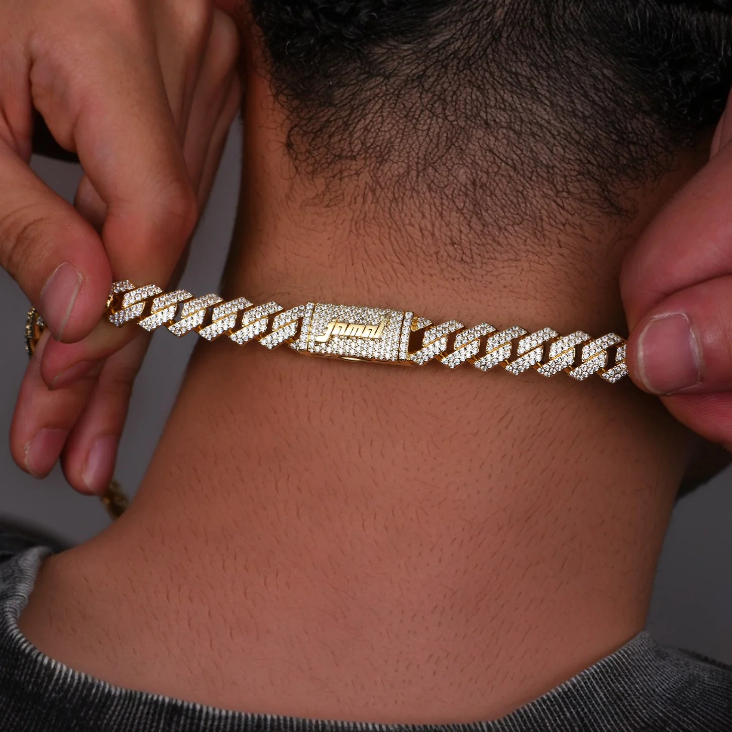 Round Cut Prong Cuban Link Chain - 10mm - Image 11