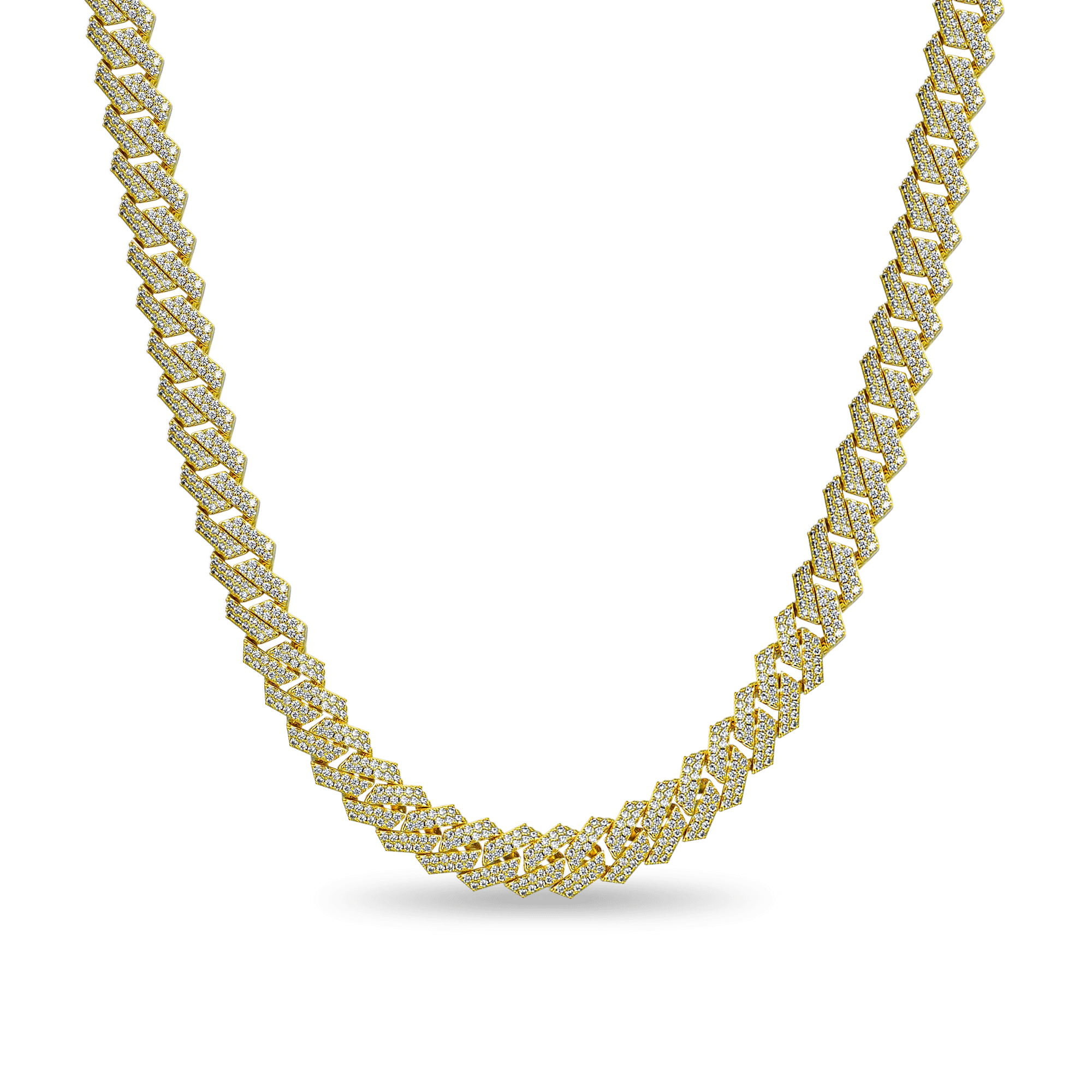 Round Cut Prong Cuban Link Chain - 10mm - Image 9