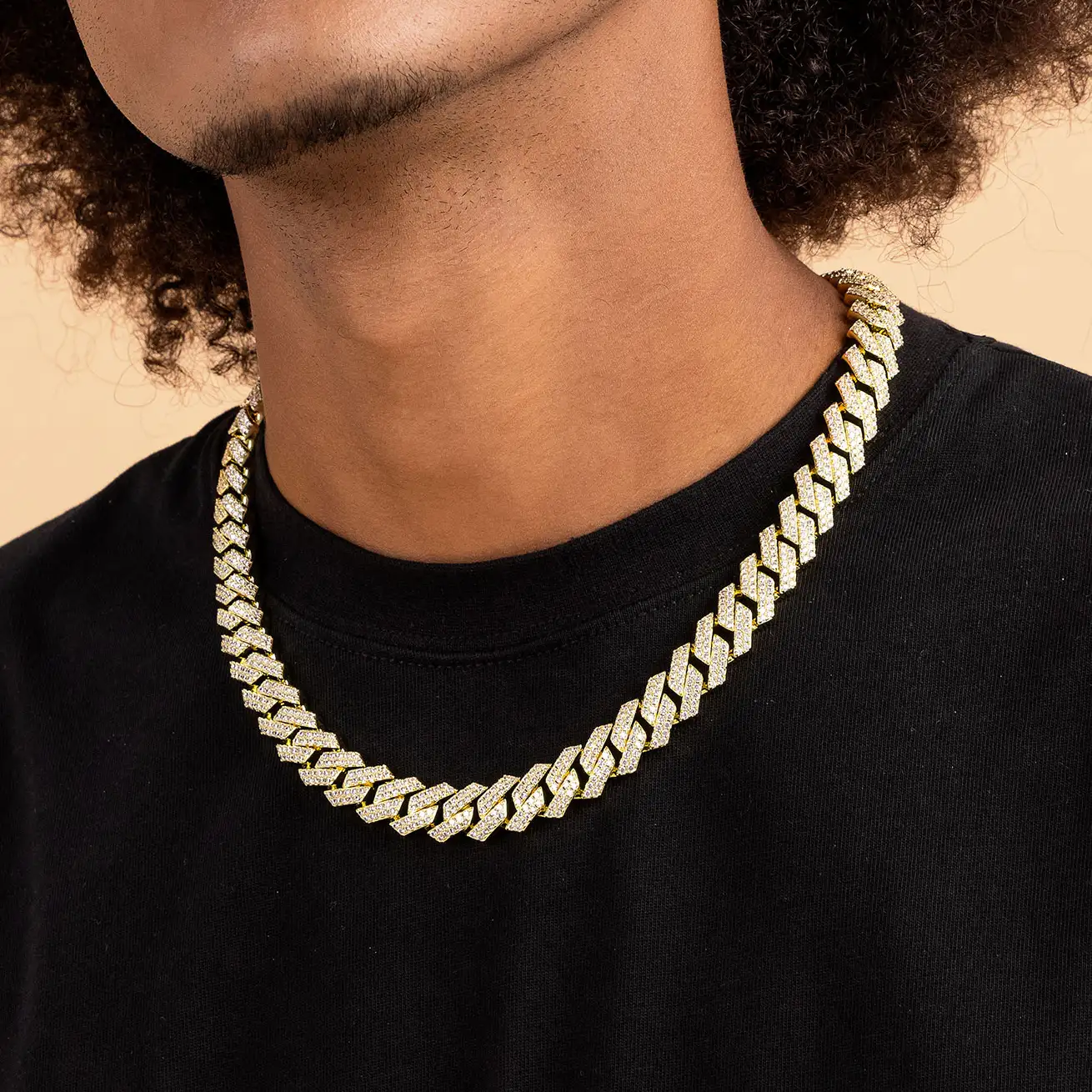 Round Cut Prong Cuban Link Chain - 12mm - Image 8