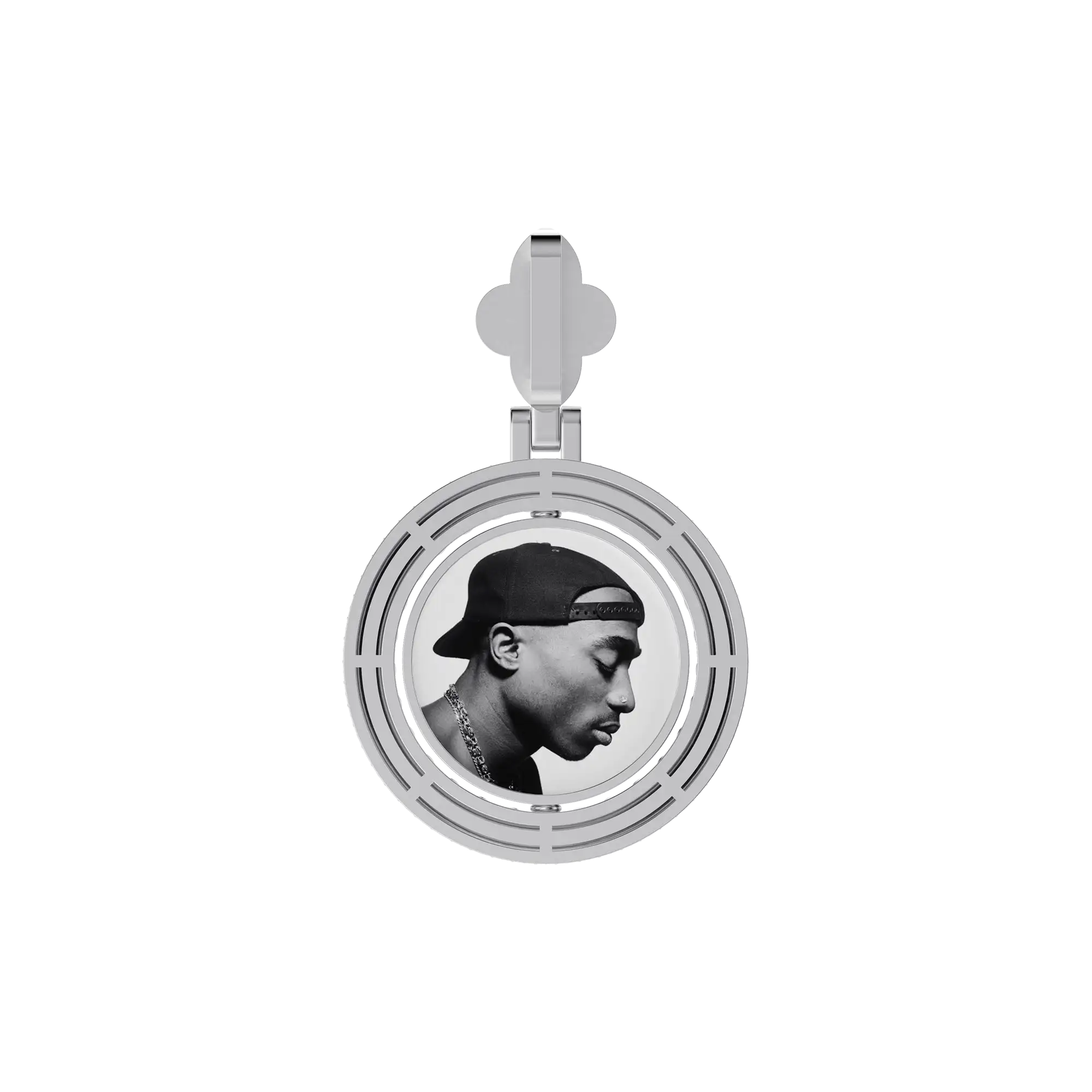 Custom Round Encrusted Photo Pendant - Image 13