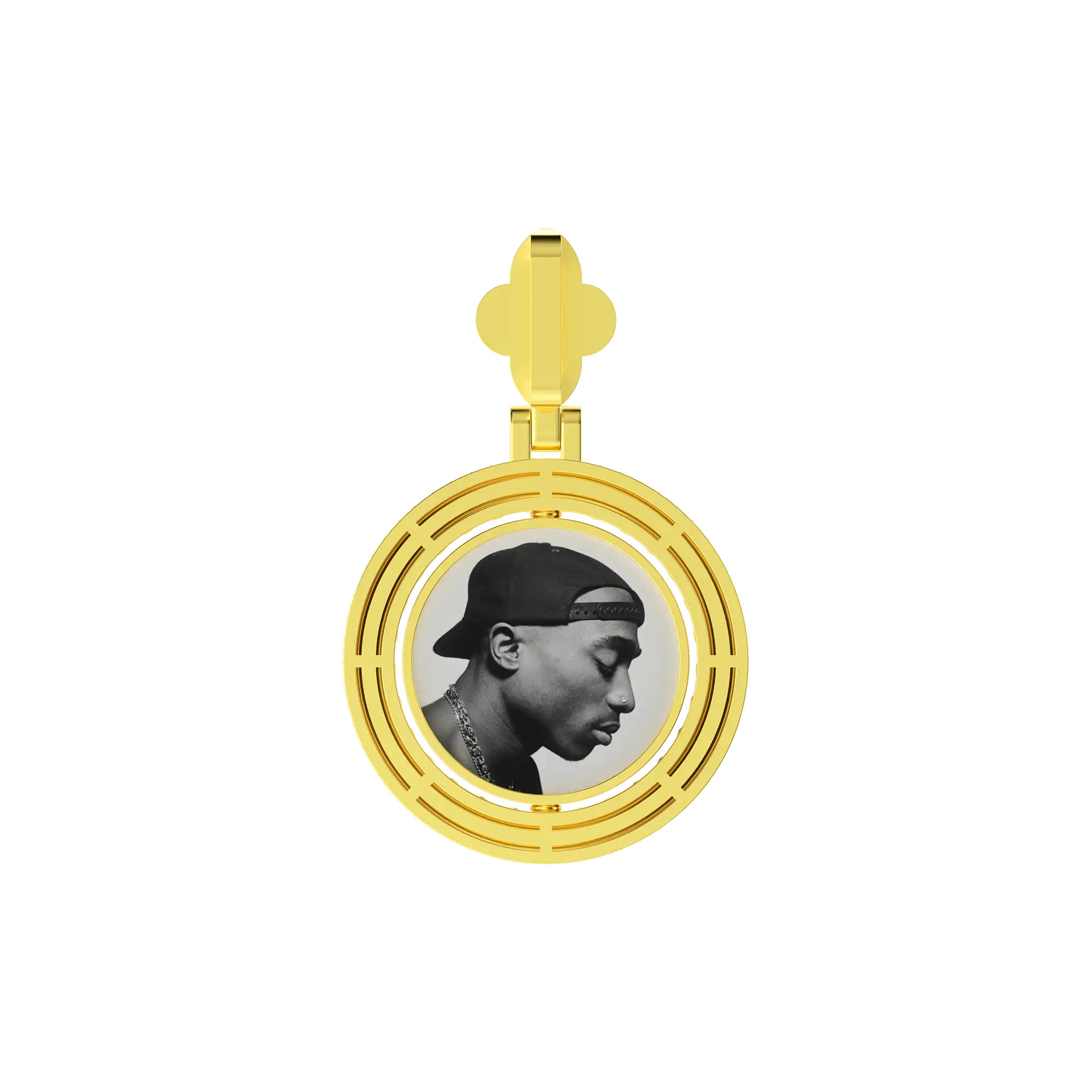 Custom Round Encrusted Photo Pendant - Image 19