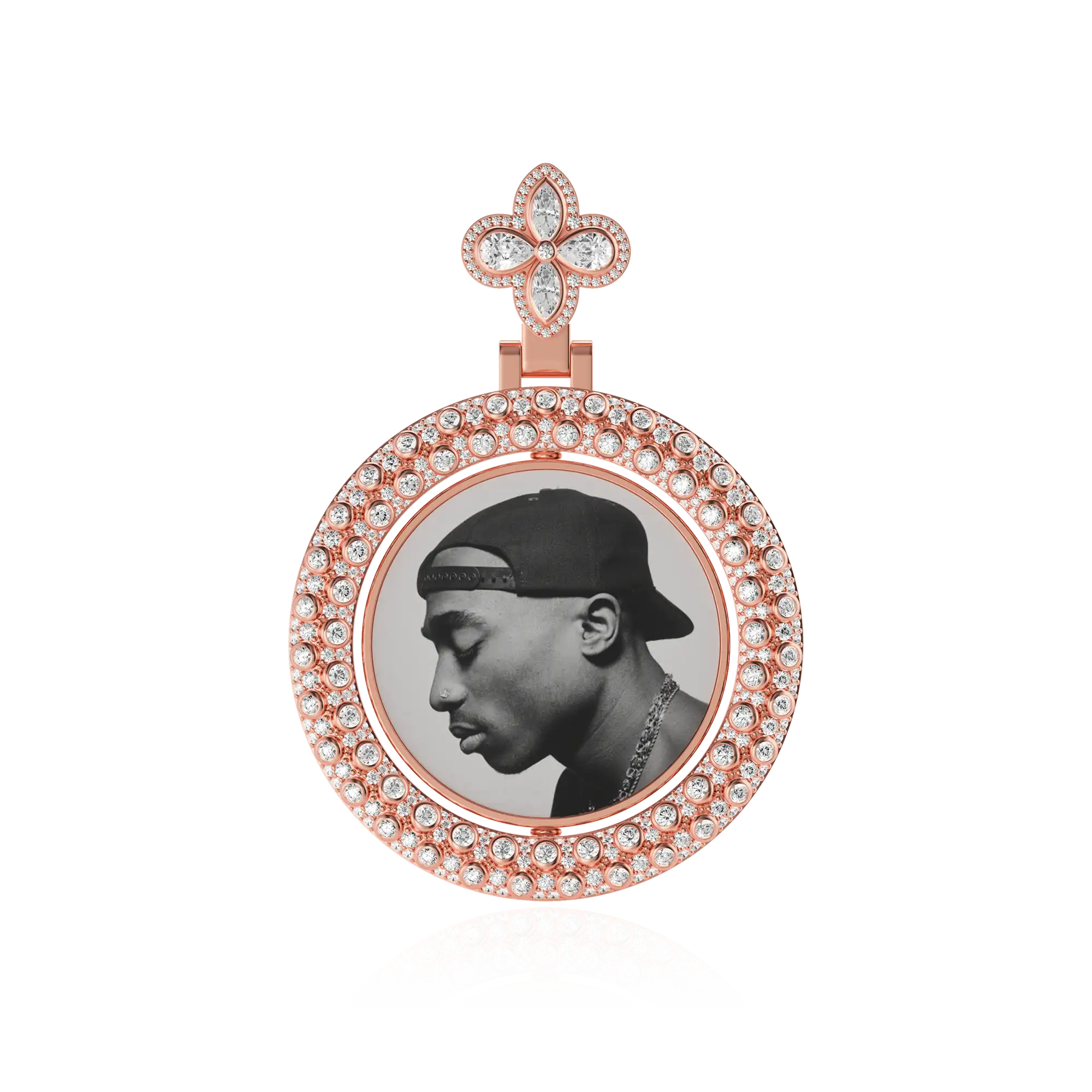 Custom Round Encrusted Photo Pendant - Image 22