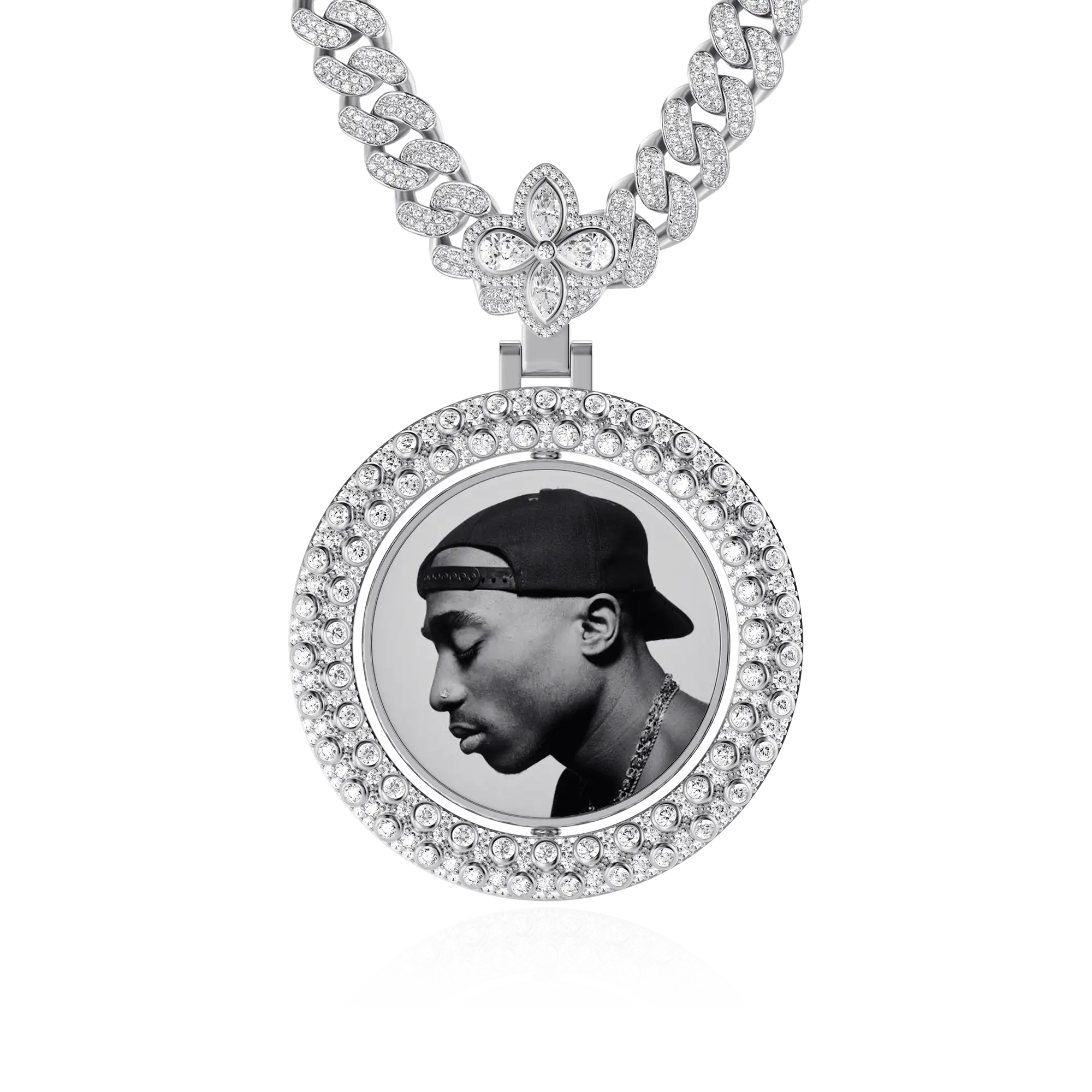 Custom Round Encrusted Photo Pendant - Image 26