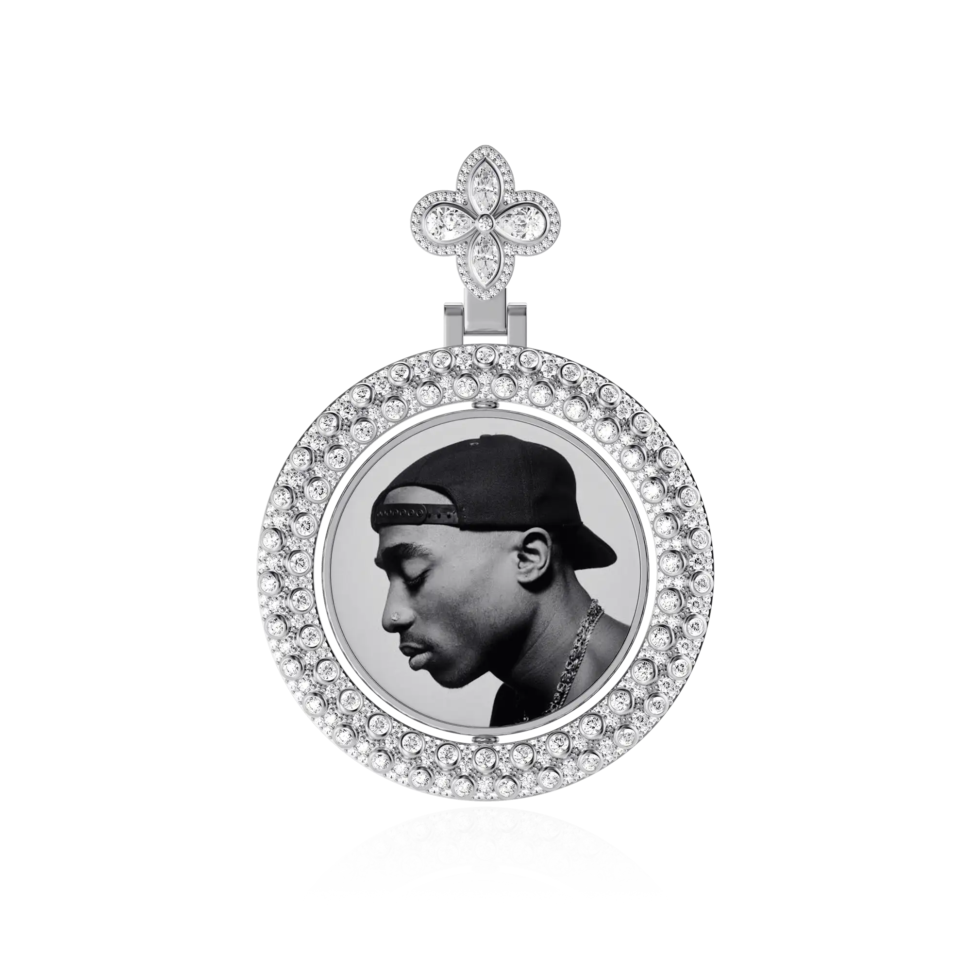 Custom Round Encrusted Photo Pendant - Image 27