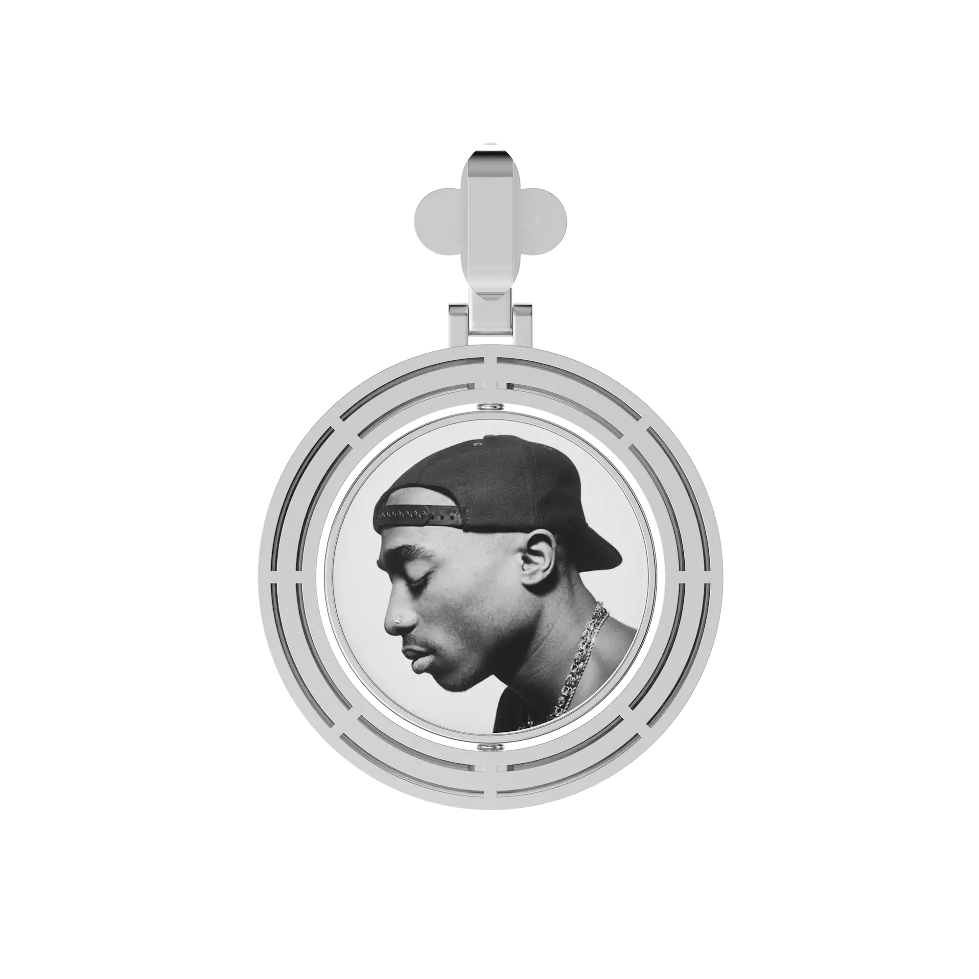 Custom Round Encrusted Photo Pendant - Image 29