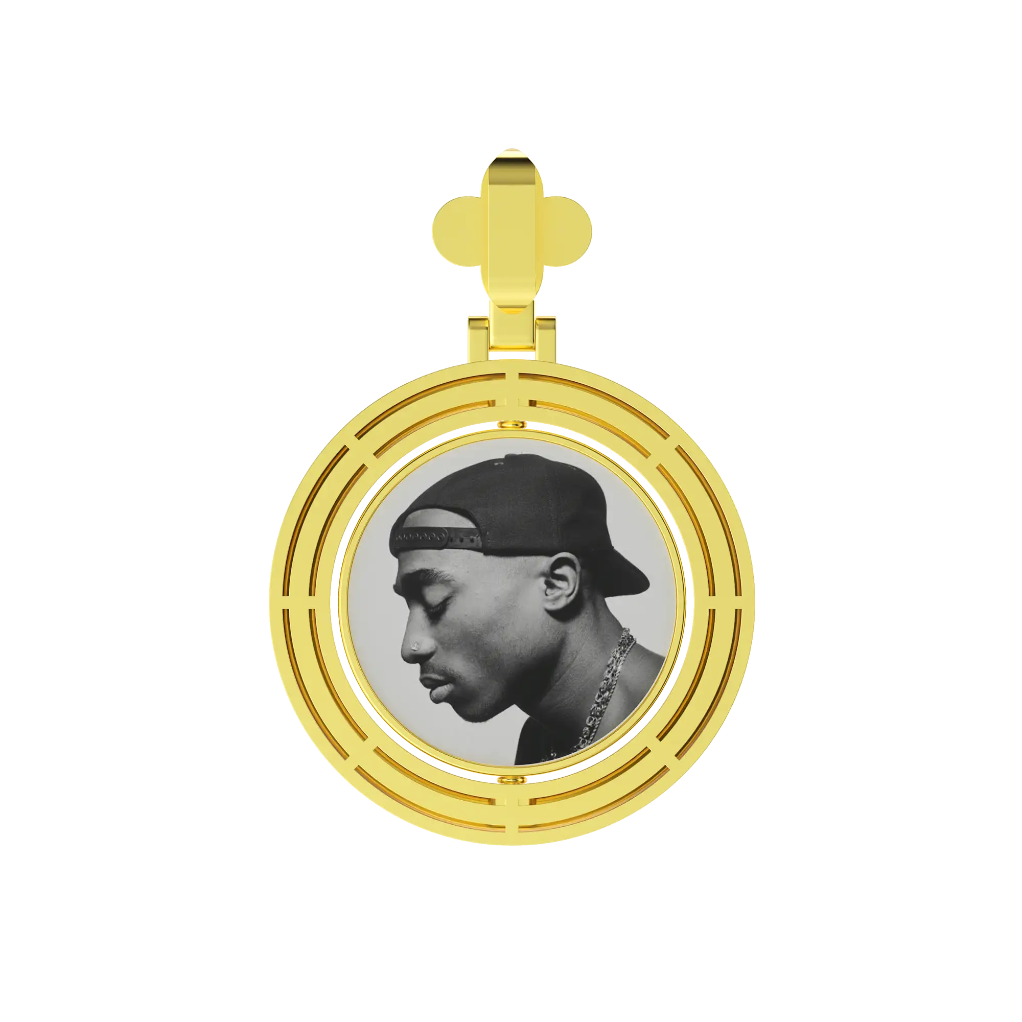 Custom Round Encrusted Photo Pendant - Image 34