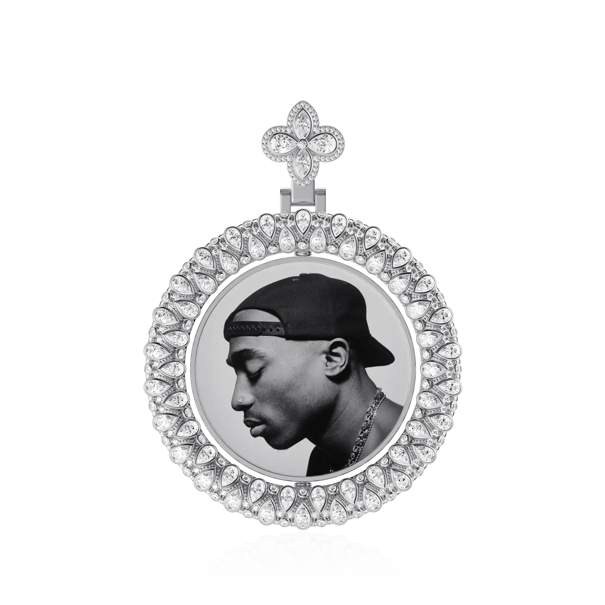 Custom Round Encrusted Photo Pendant - Image 42