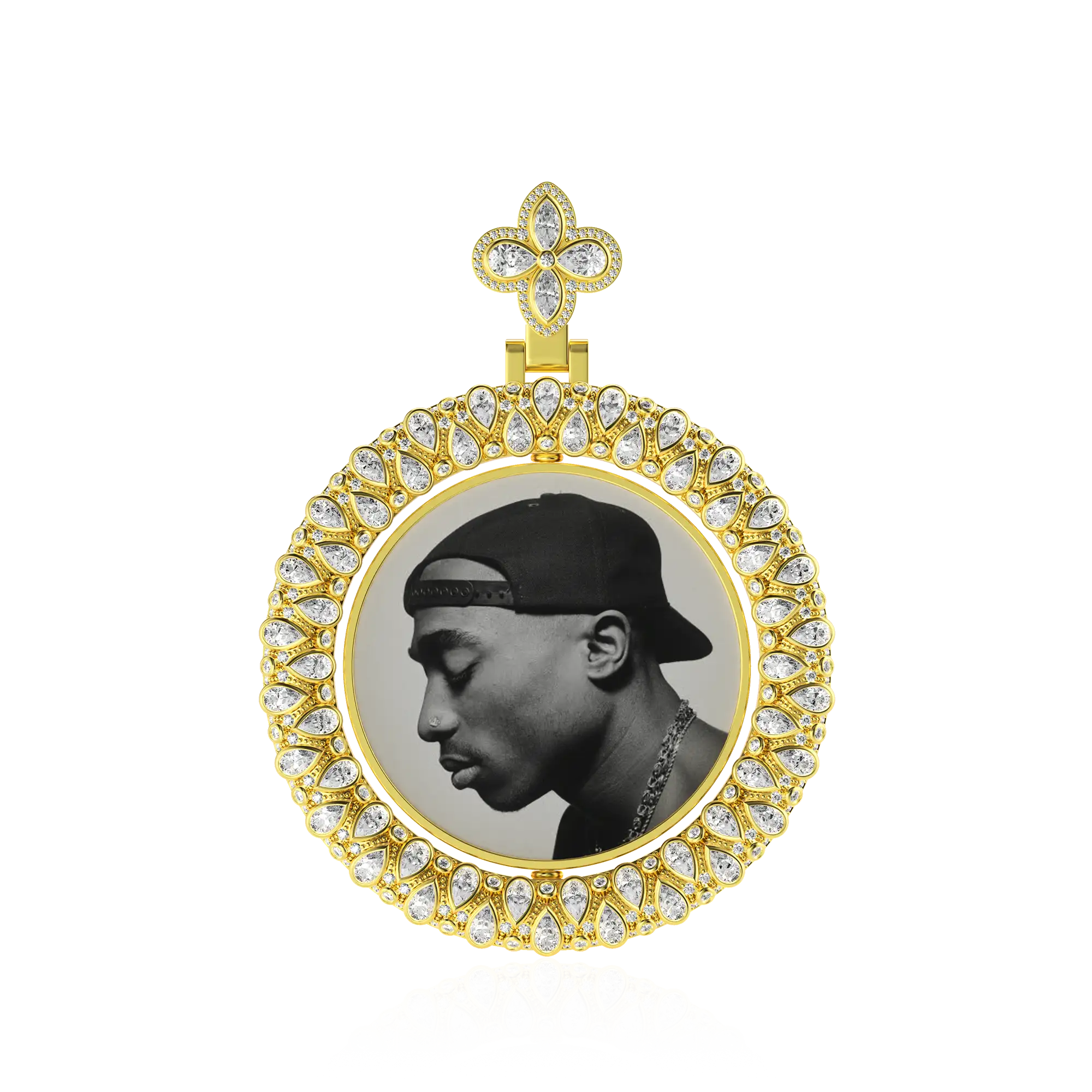 Custom Round Encrusted Photo Pendant - Image 49