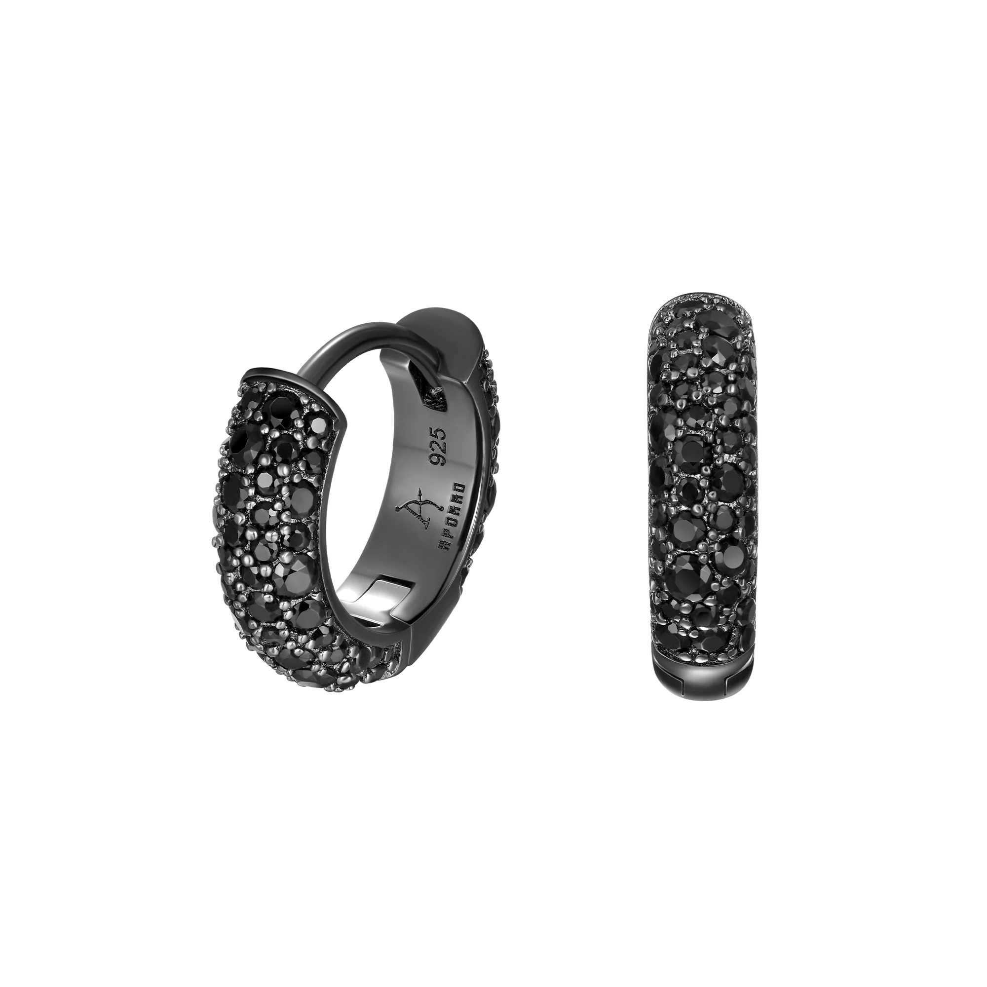Round Paved Hoop Earring-Single - Image 15