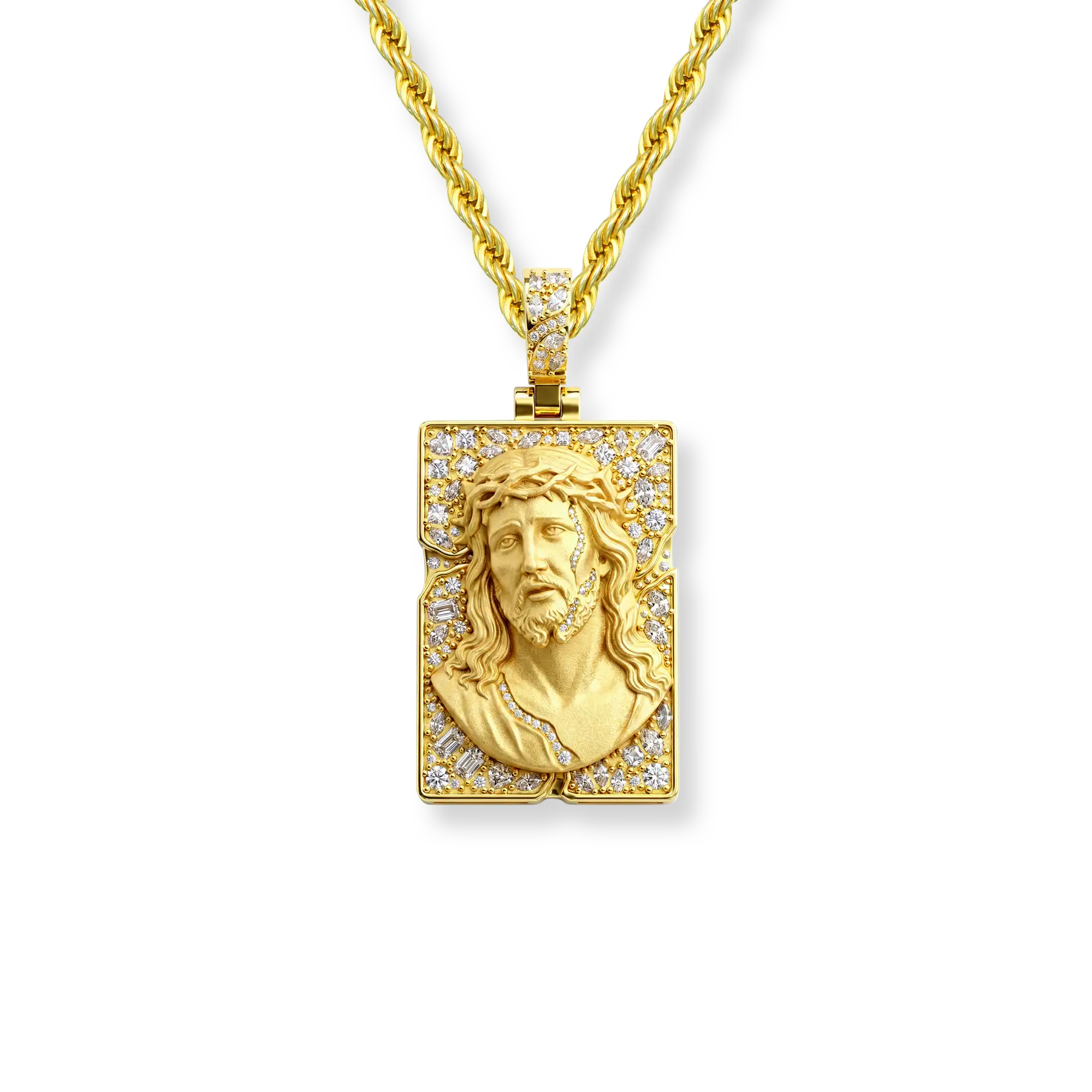 Sacred Portrait Jesus Pendant - Image 2
