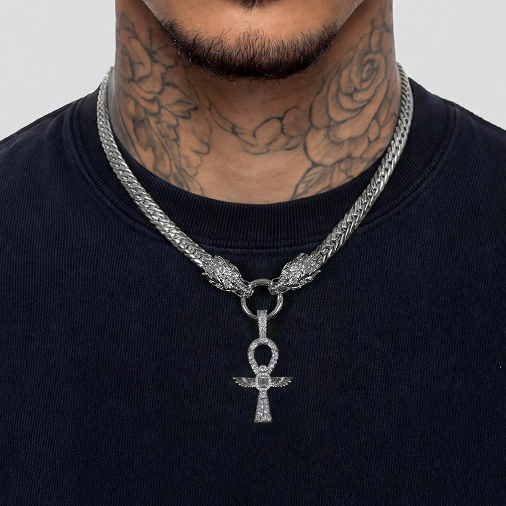 Scarab Ankh Dragon Chain & Pendant Set - Image 4