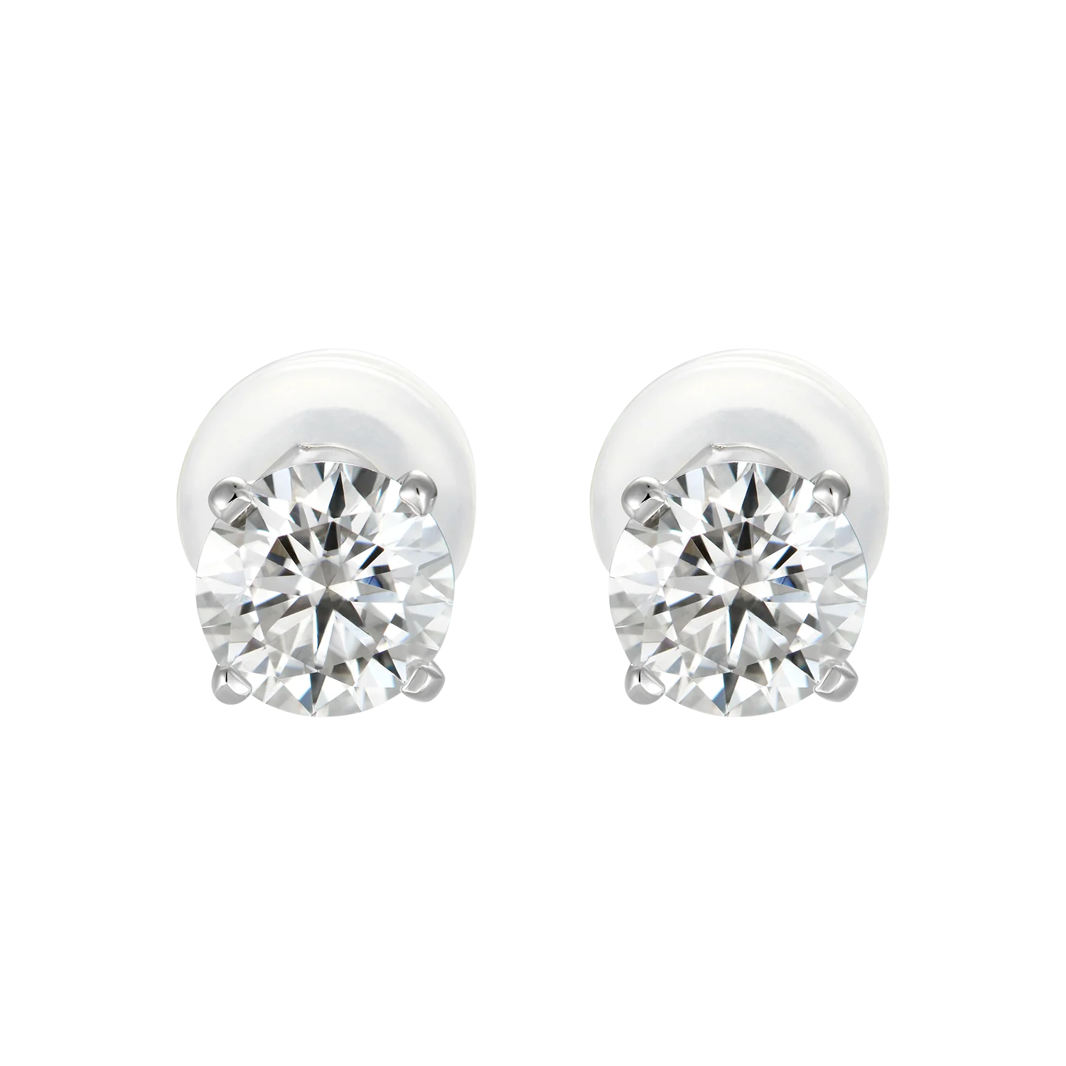 3mm Single Moissanite Solid Gold Round Diamond Stud Earring - Image 11