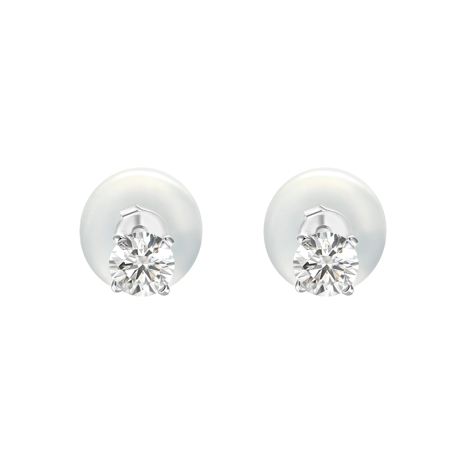 3mm Single Moissanite Solid Gold Round Diamond Stud Earring - Image 19