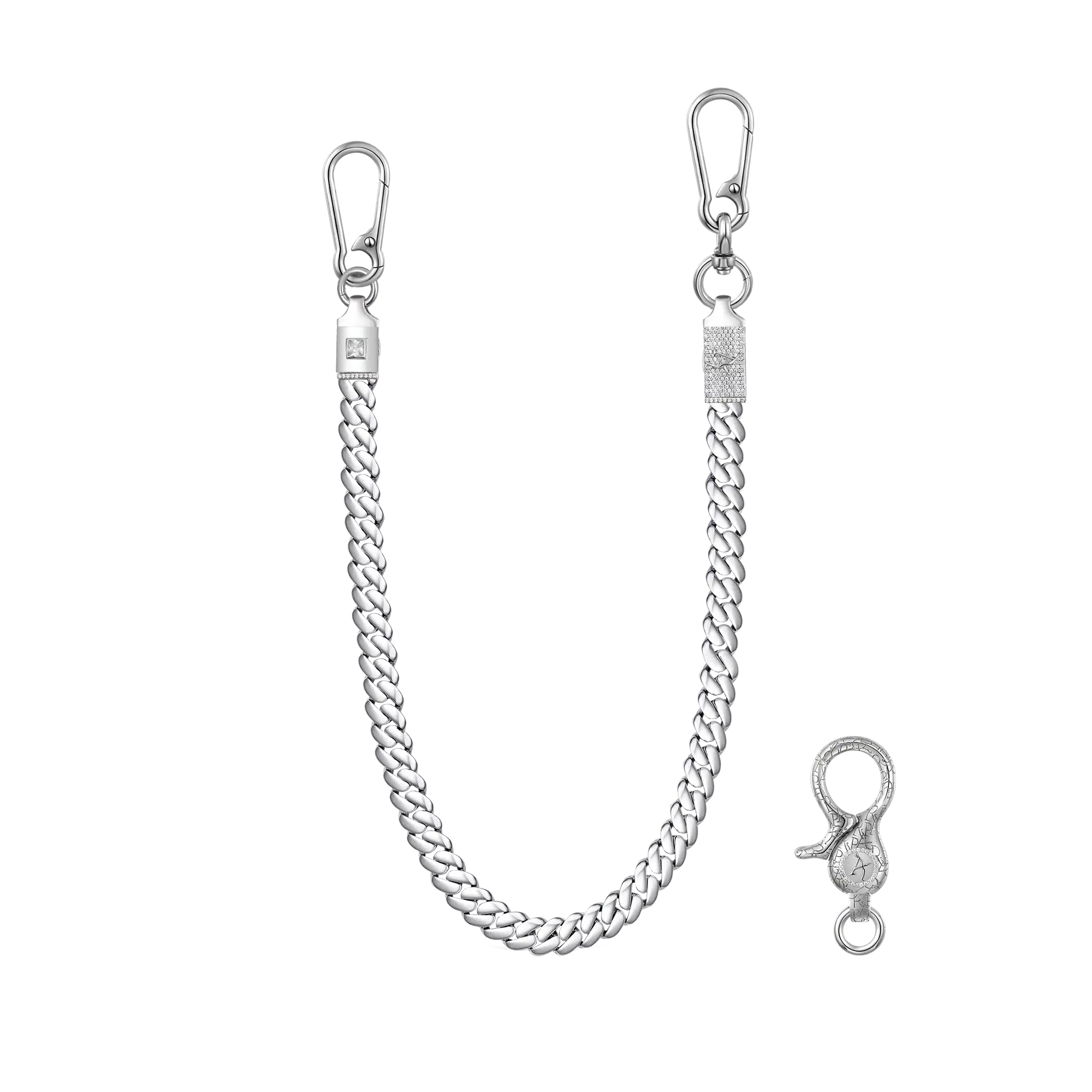 Solid Miami Cuban Chain & Wallet Chain - 12mm - Image 7