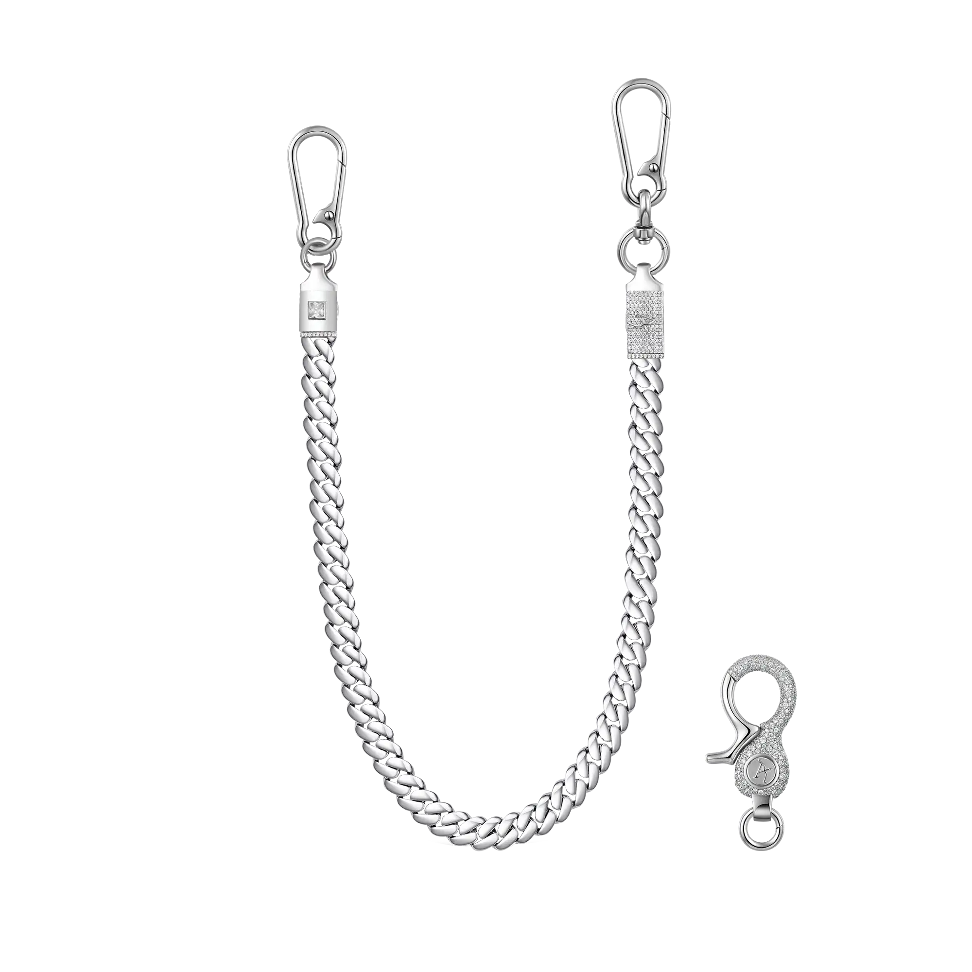 Solid Miami Cuban Chain & Wallet Chain - 12mm - Image 8