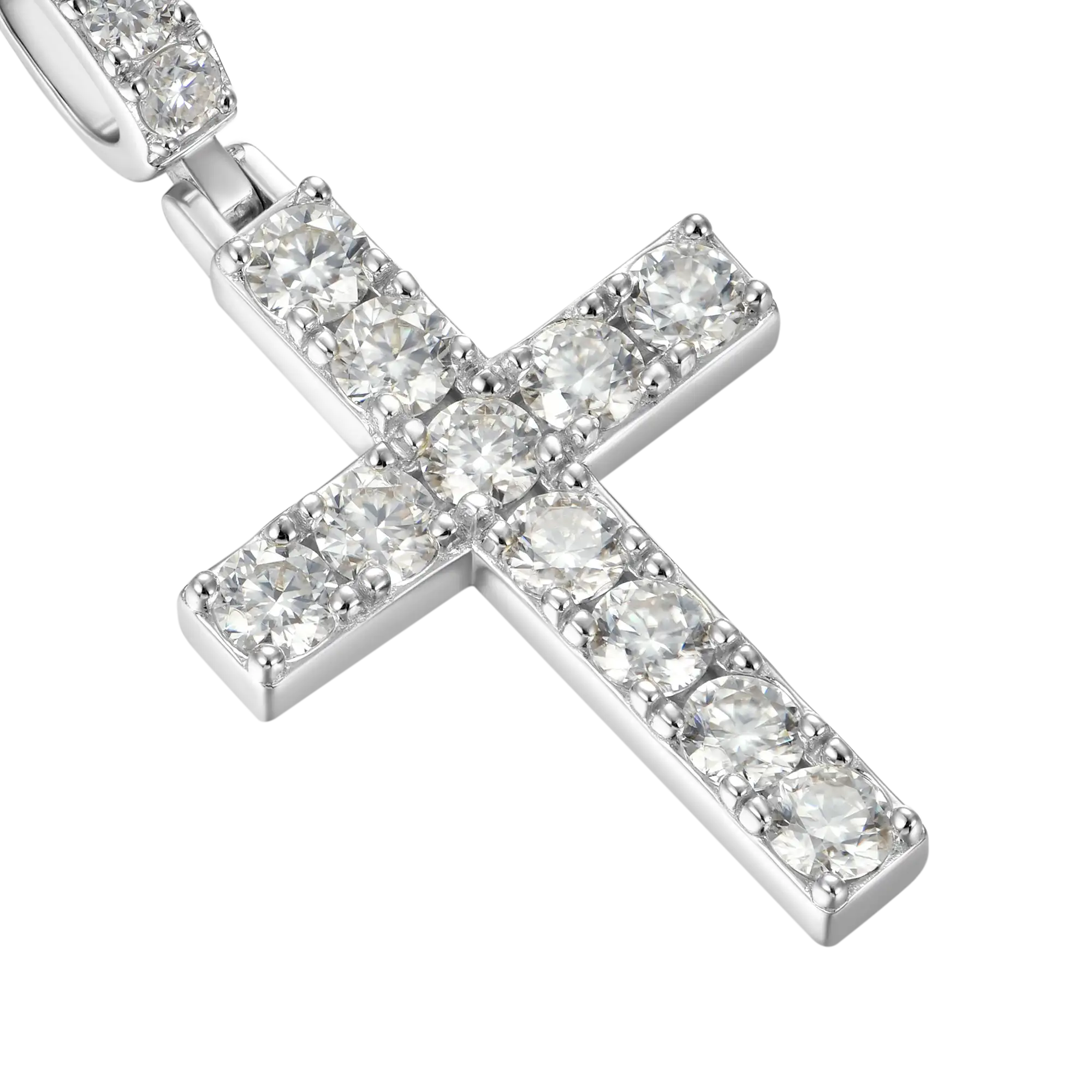 Solid Tennis Cross Pendant & Chain Trinity Set - Image 9