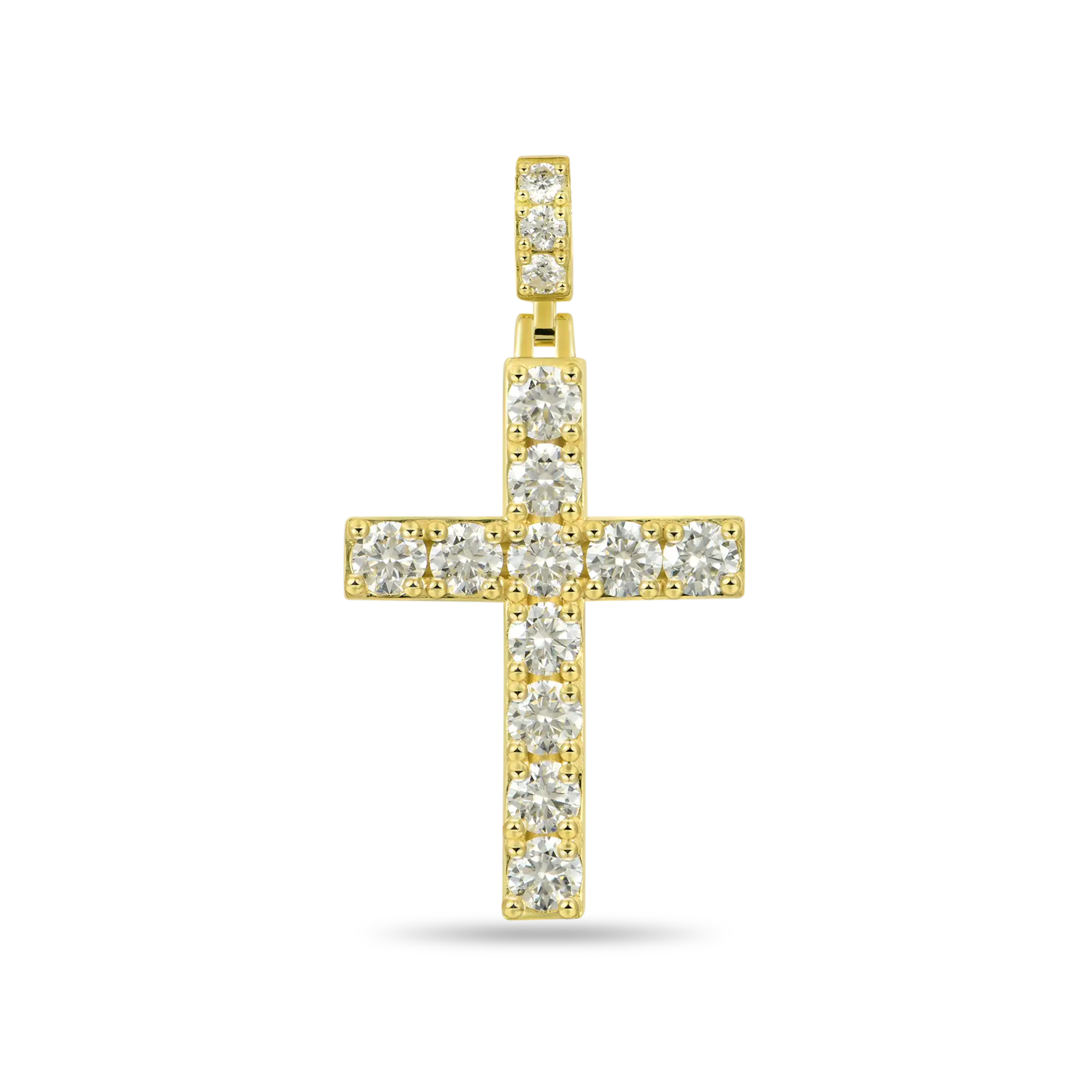 Solid Tennis Cross Pendant - Large - Image 7