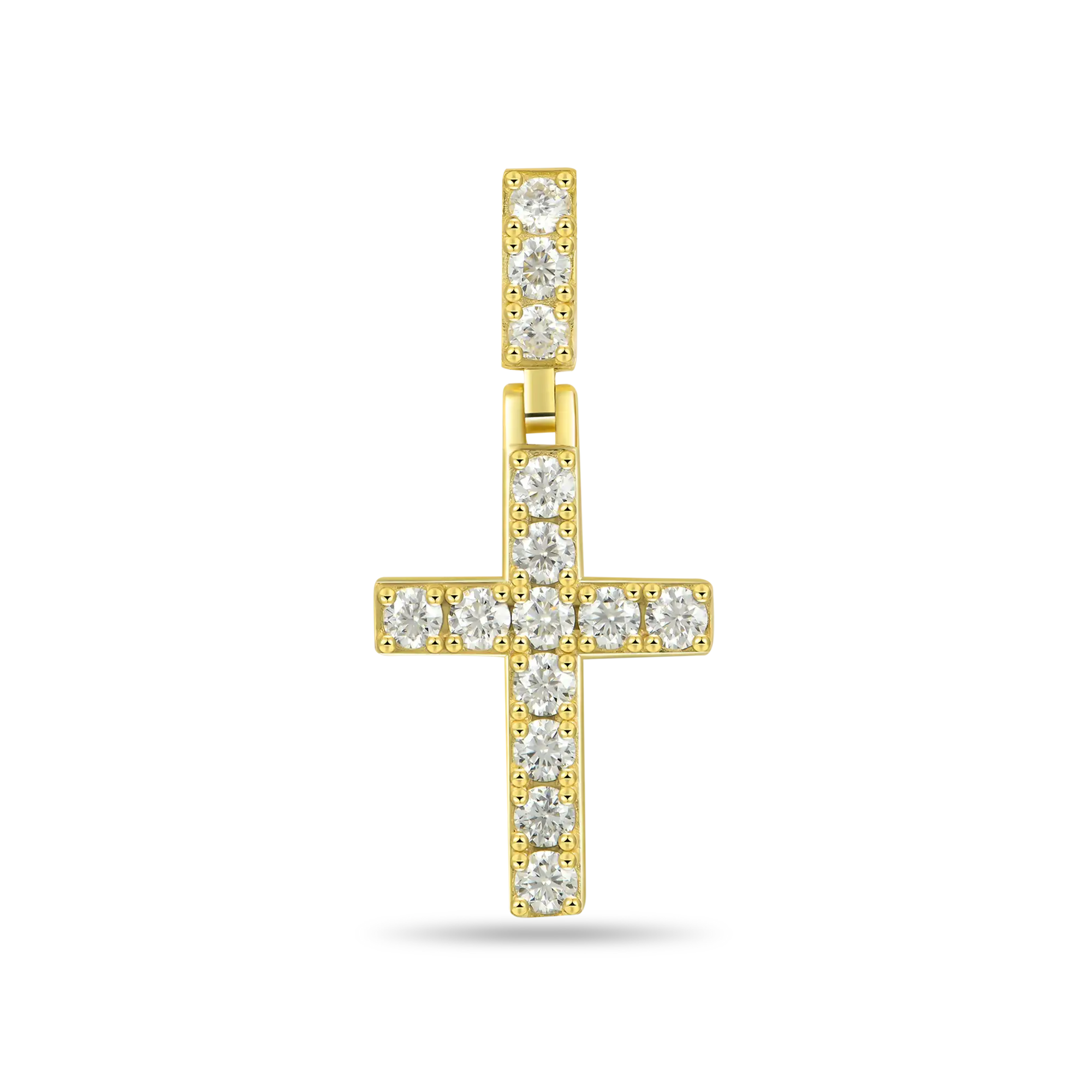 Solid Tennis Cross Pendant - Small