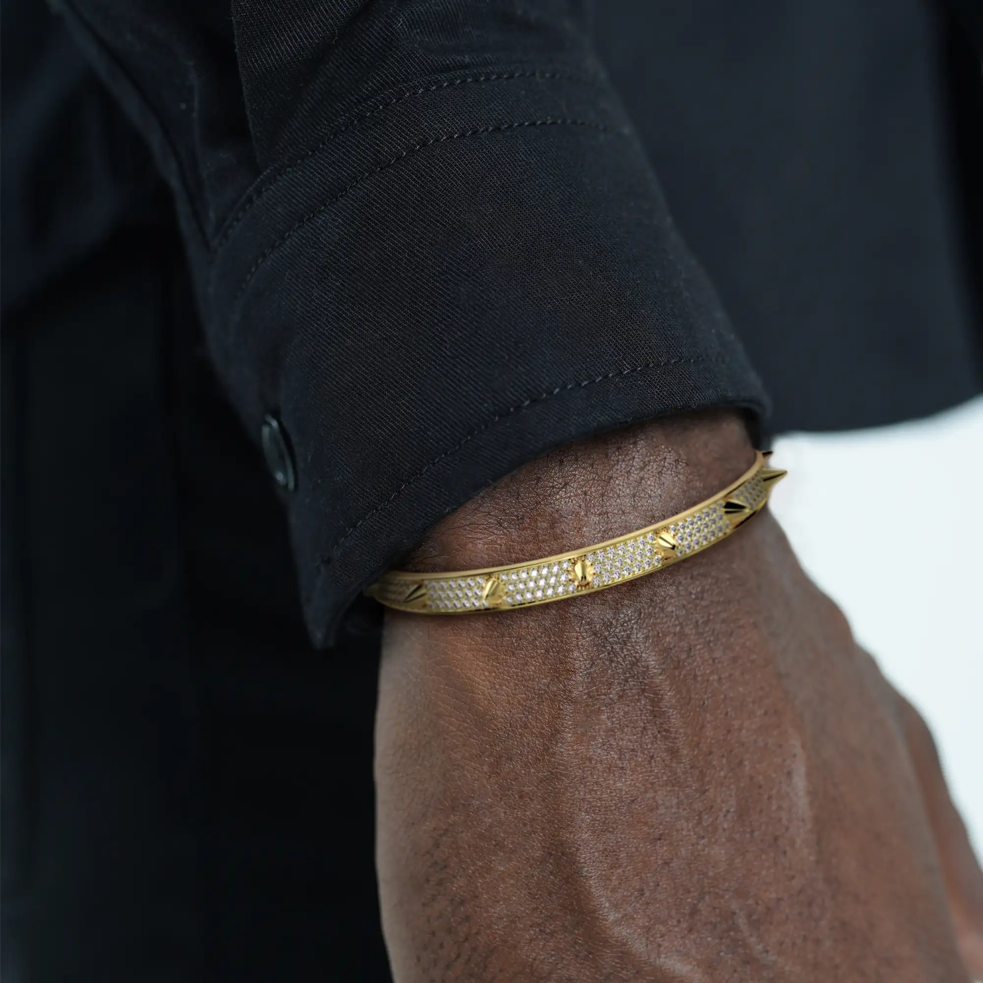 Spike Bangle Bracelet - 7mm - Image 2
